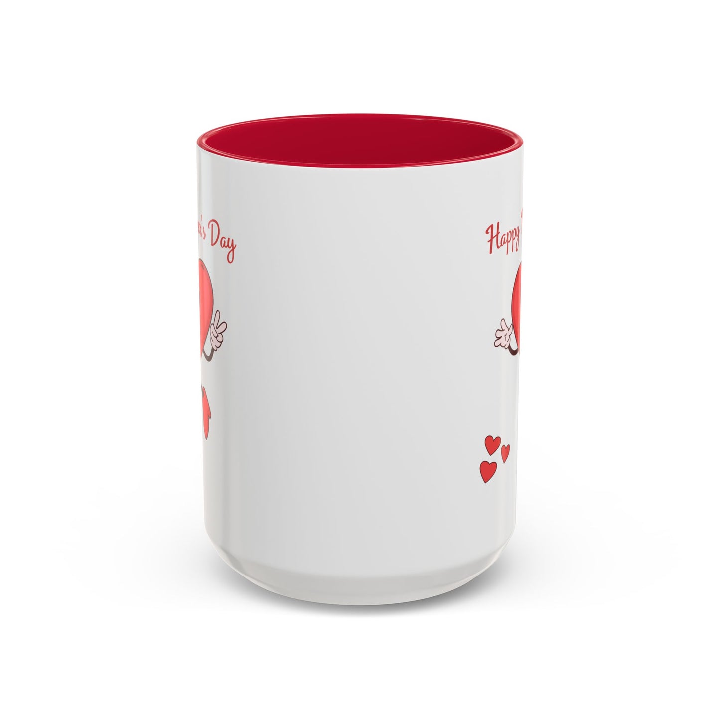 Happy Mother's Day Heart Mug — Cute Retro Heart Mom Coffee Cup (11oz, 15oz)