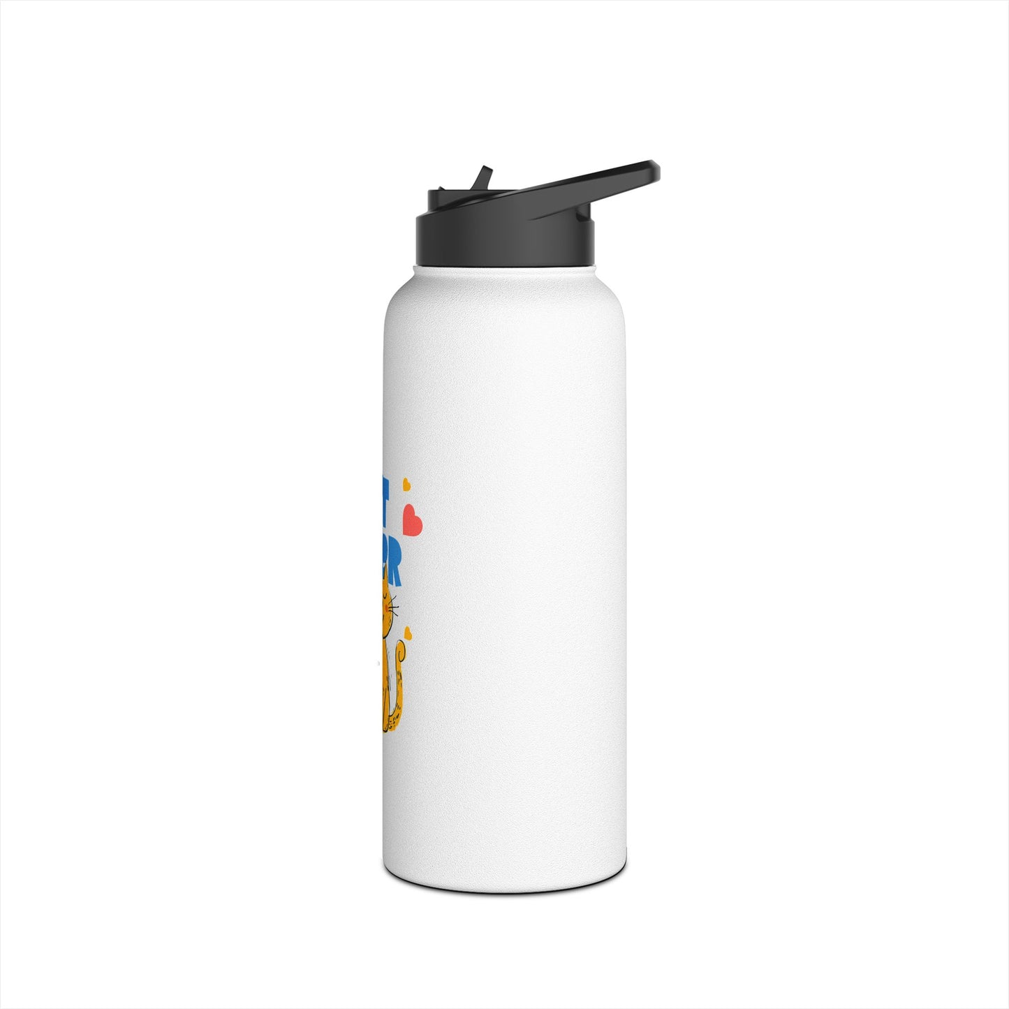 Little Cat Lover Stainless Steel Water Bottle — Cute Cartoon Cat Travel Bottle