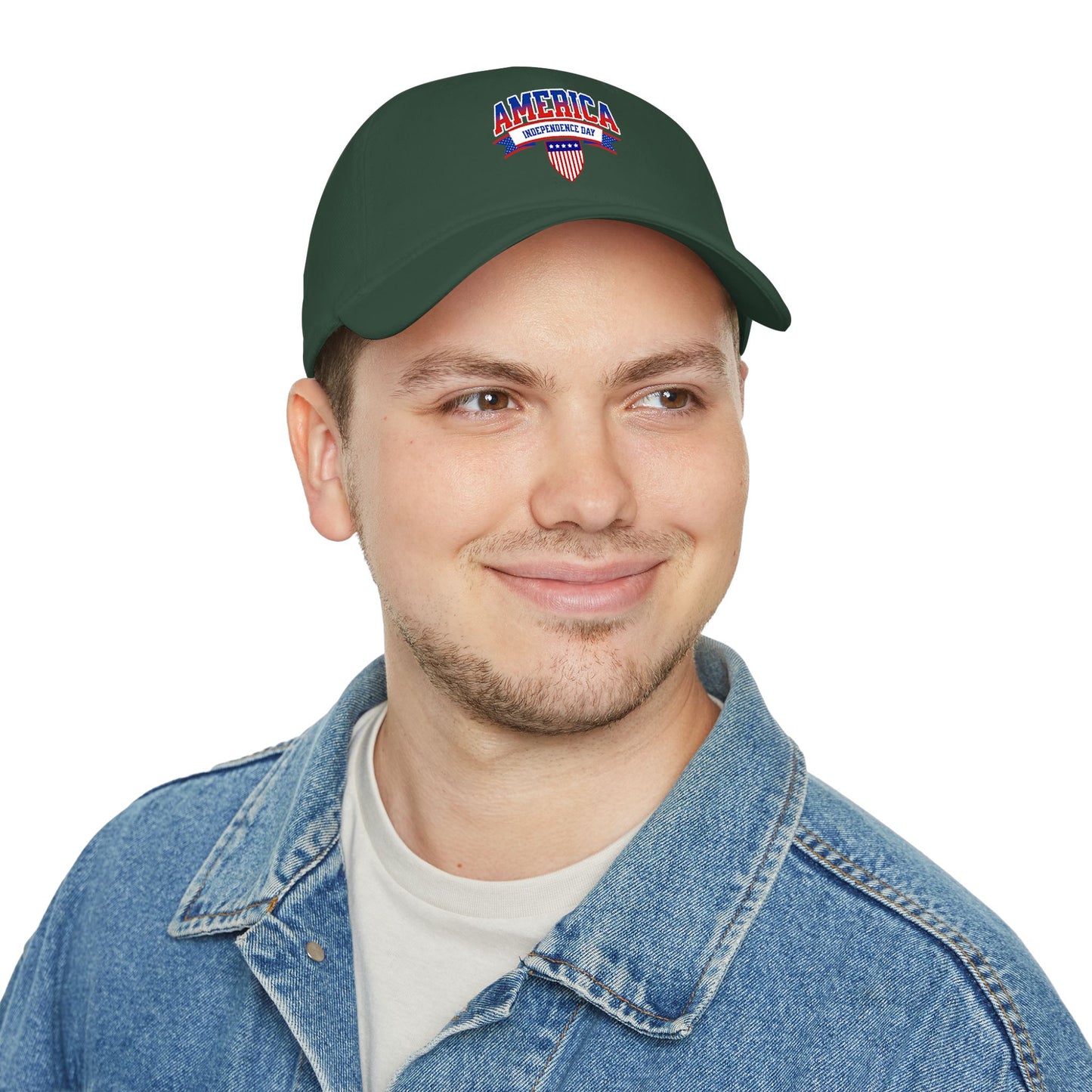 America Independence Day Low Profile Baseball Cap — Patriotic 4th of July Hat