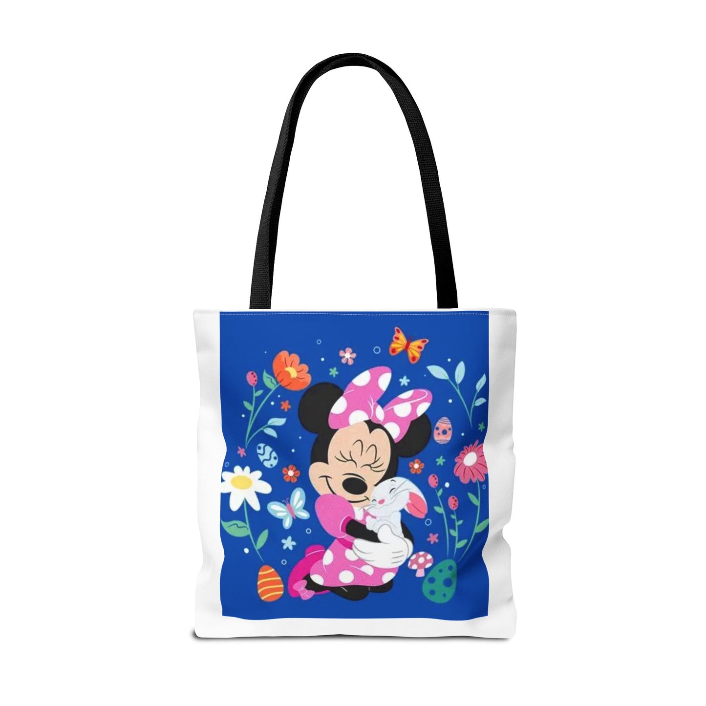 Floral Minnie Bunny Tote Bag — Cute Easter Canvas Carryall
