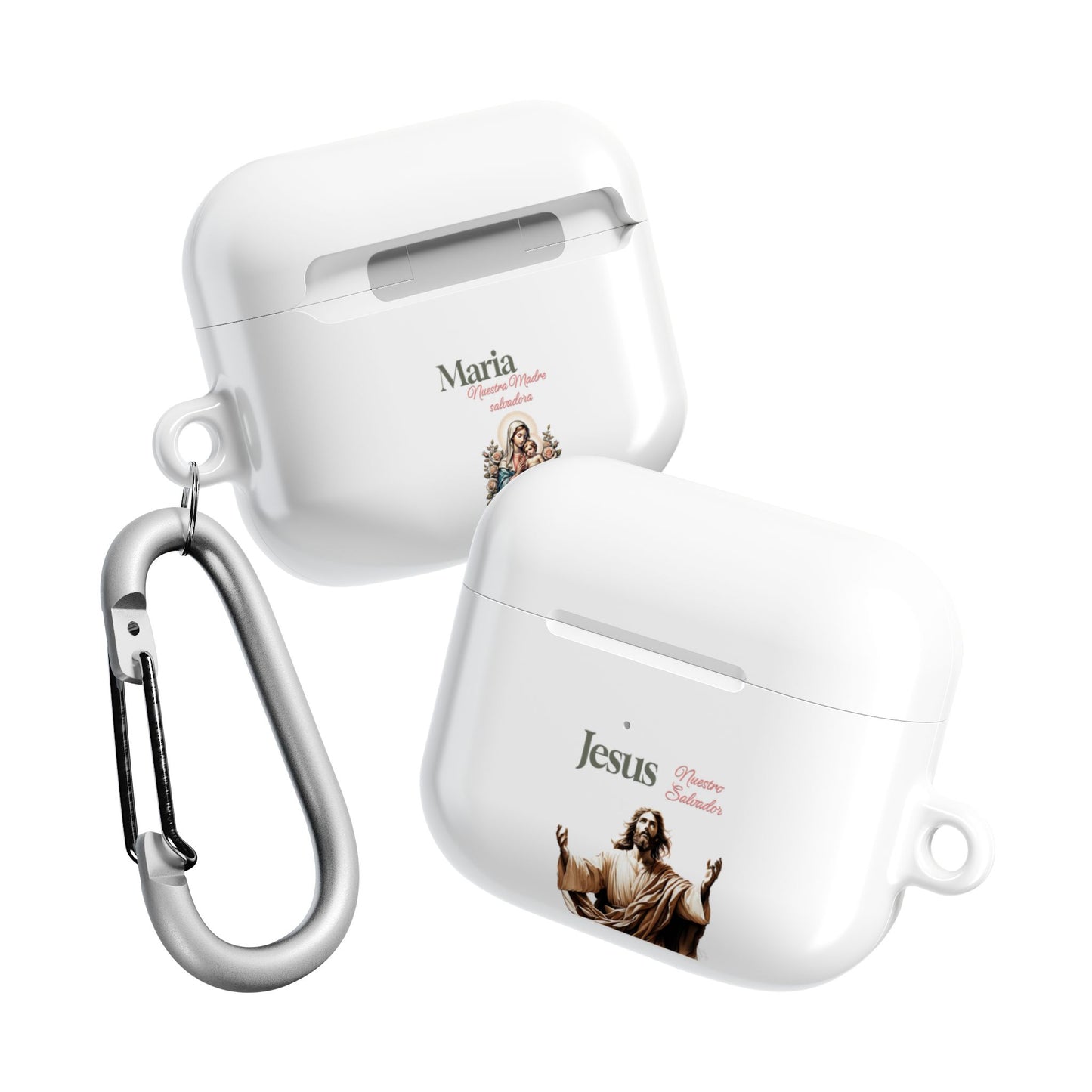 Faith Hope Love AirPod Case — Jesus Maria Christian Protective Cover