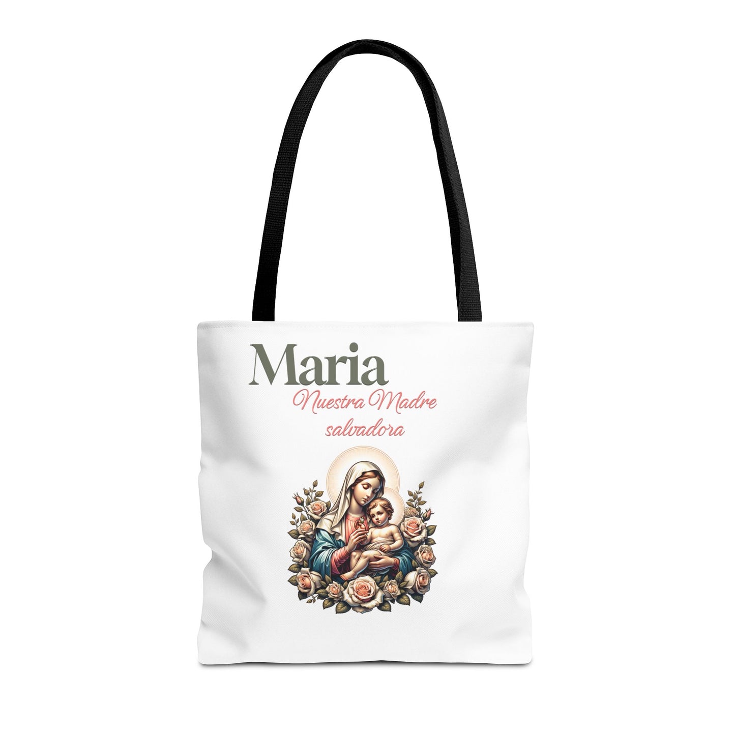 Faith Maria Jesus Tote Bag — Religious Faith All-Over Print Tote