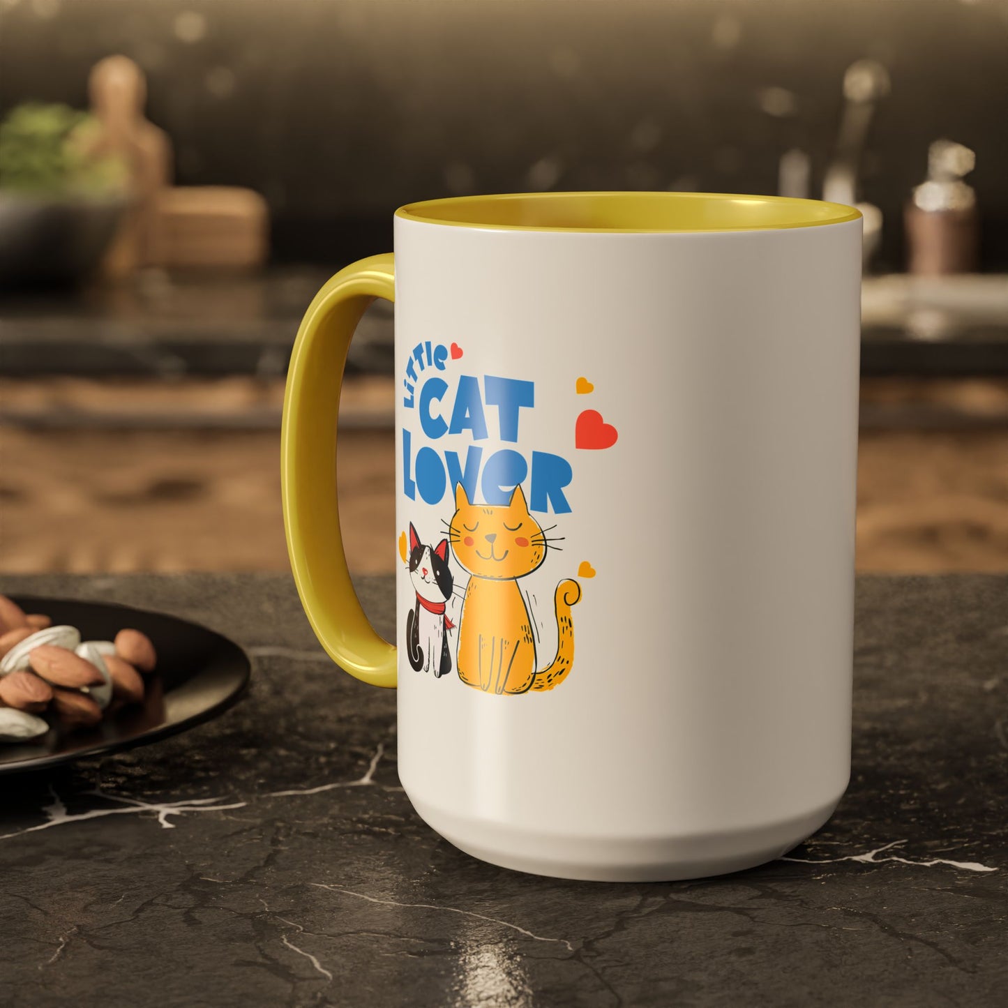 Cat Lover Mug — Colorful 11oz/15oz Ceramic Coffee Cup (Little Cat Lover Design)