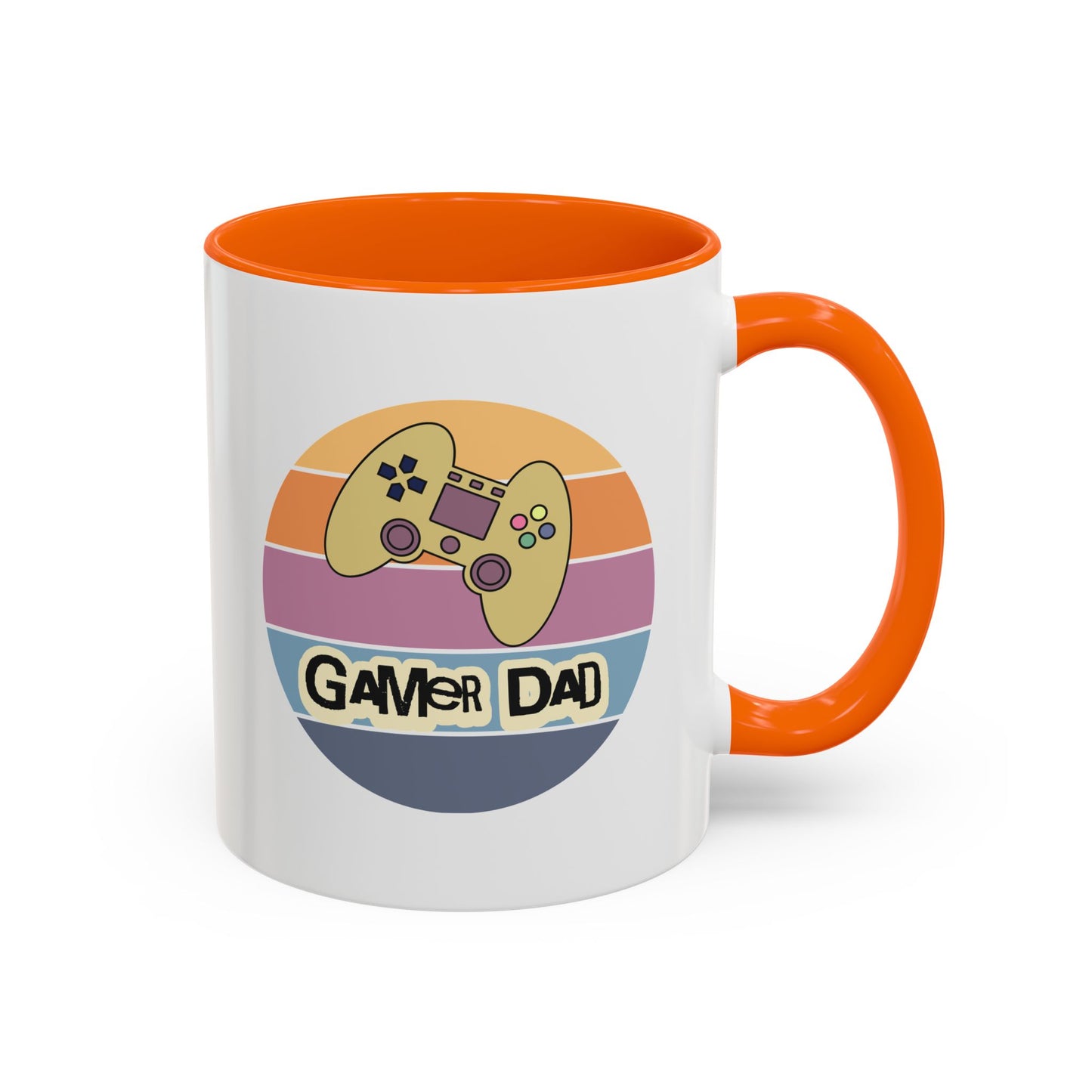 Gamer Dad Coffee Mug — Retro Controller Accent Mug (11/15 oz)