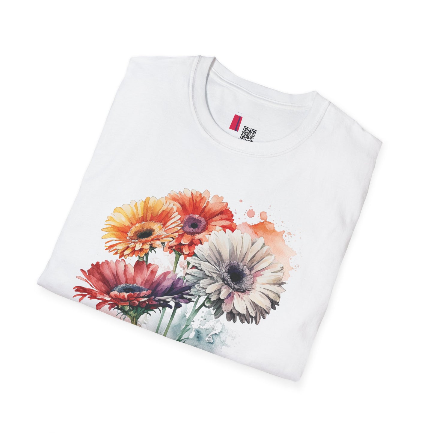 Floral Gerbera Bouquet T-Shirt — Watercolor Daisy Graphic Tee