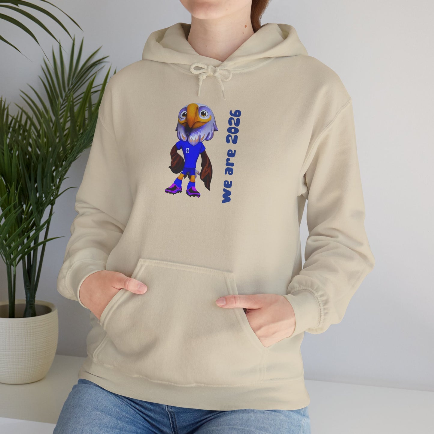 World Cup 2026 USA Eagle Mascot Hoodie — 'We Are 2026' Graphic Pullover