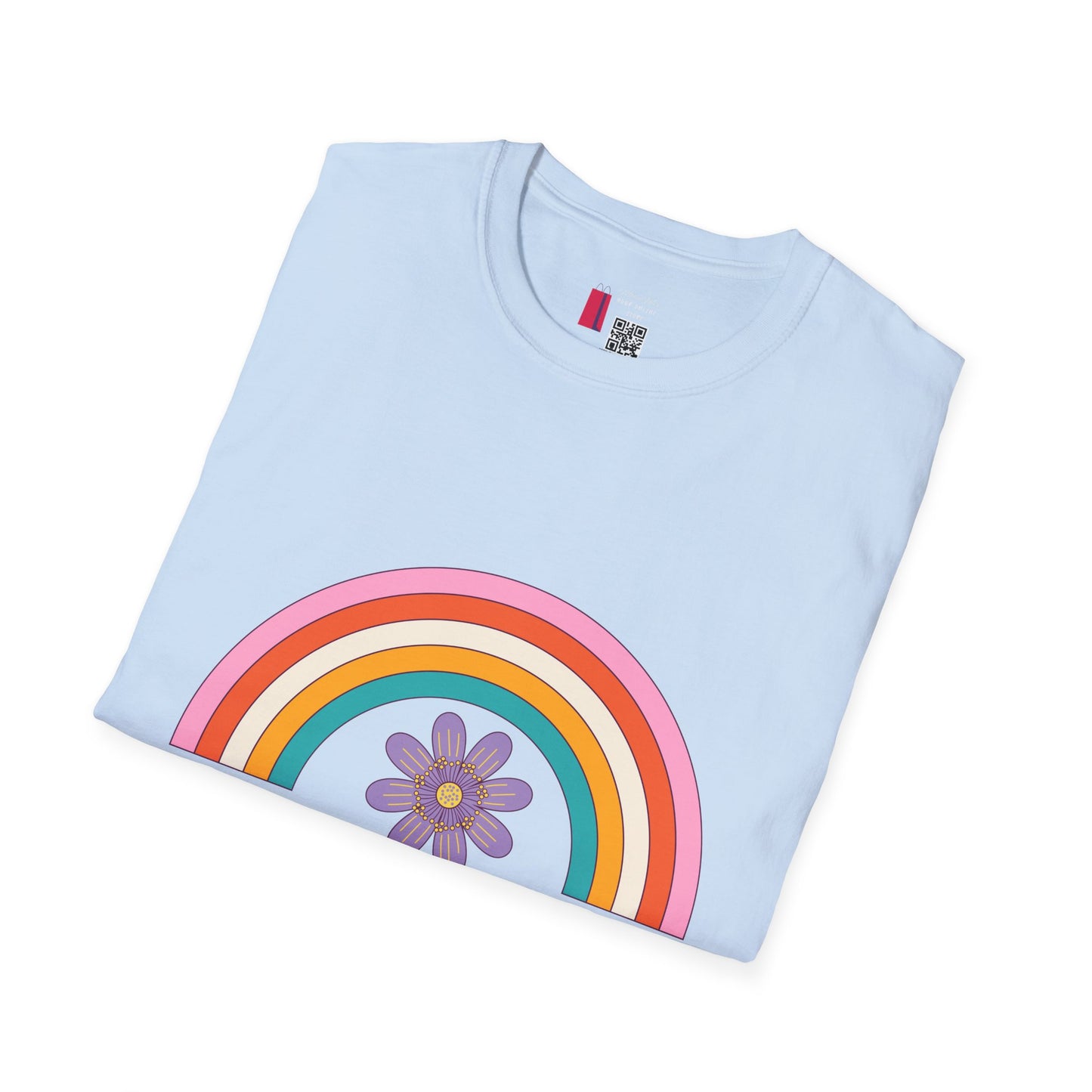 Sunshine Retro Rainbow T-Shirt — Vintage Flower Graphic Tee