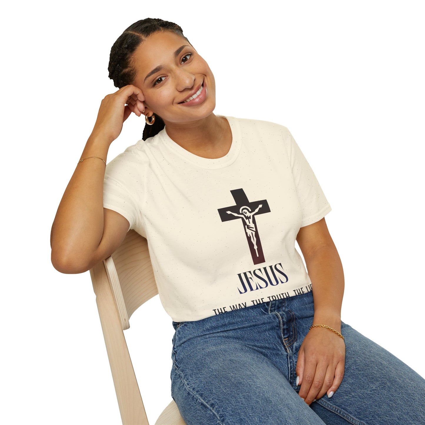 Jesus Cross T-Shirt — "The Way, The Truth, The Life" Christian Tee