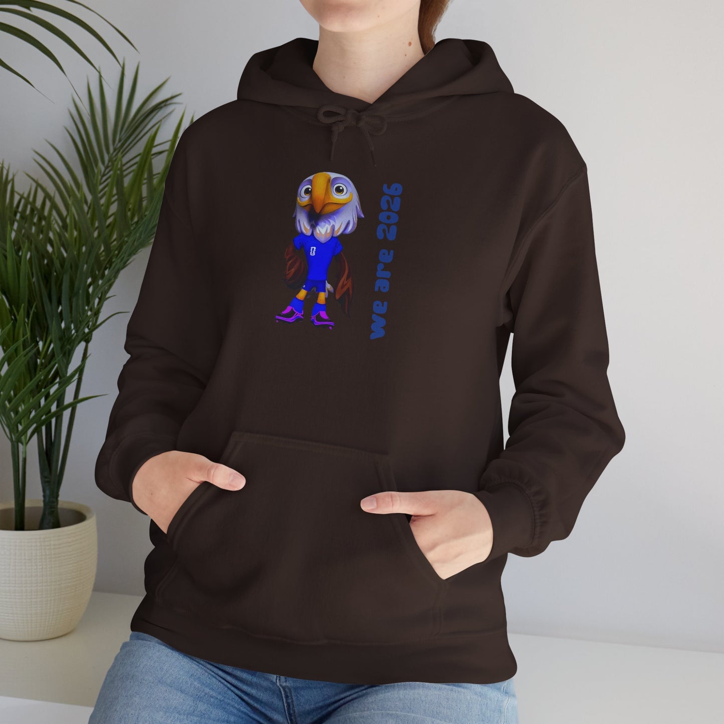 World Cup 2026 USA Eagle Mascot Hoodie — 'We Are 2026' Graphic Pullover