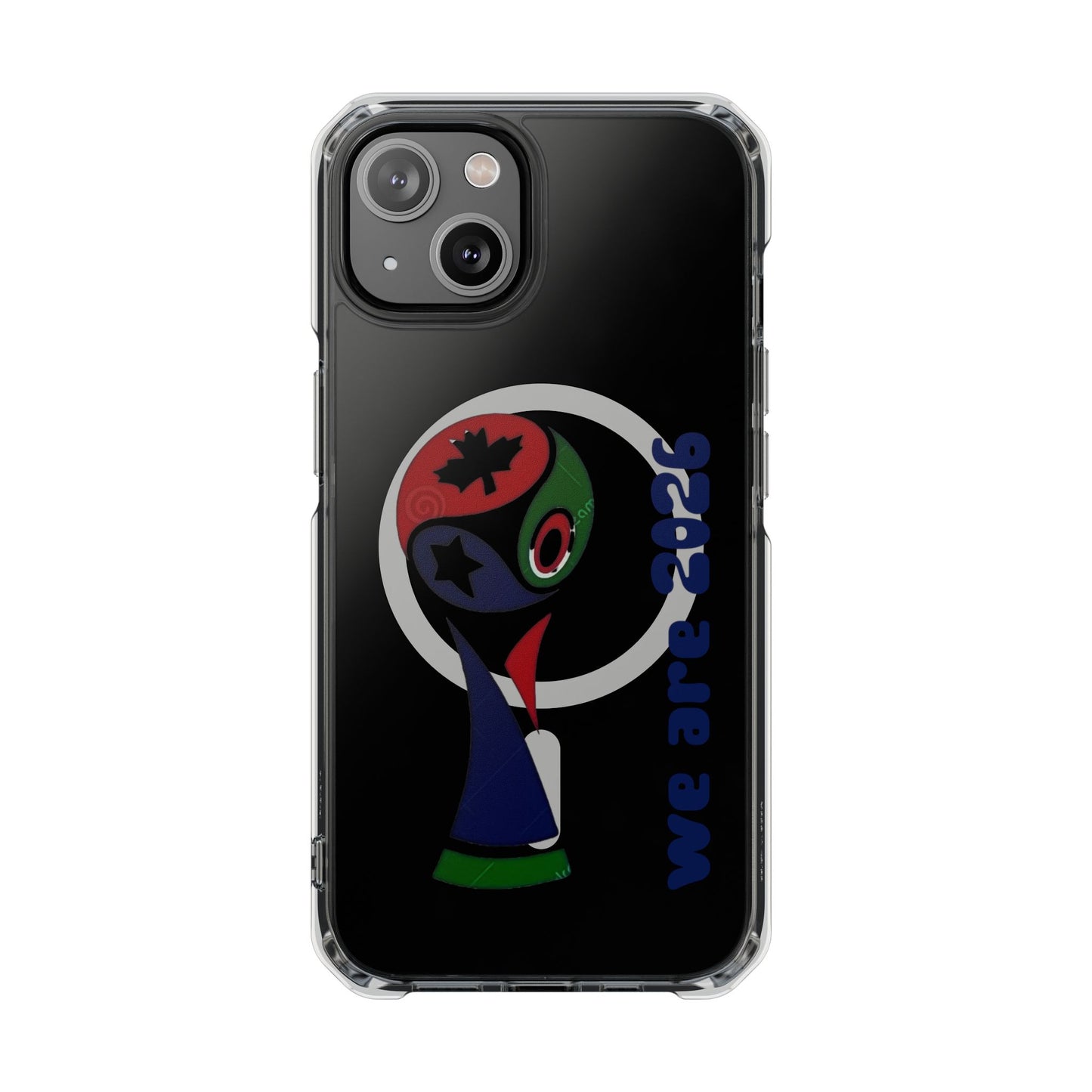 2026 World Cup Clear Magnetic Phone Case — "We Are 2026" Abstract Globe Design