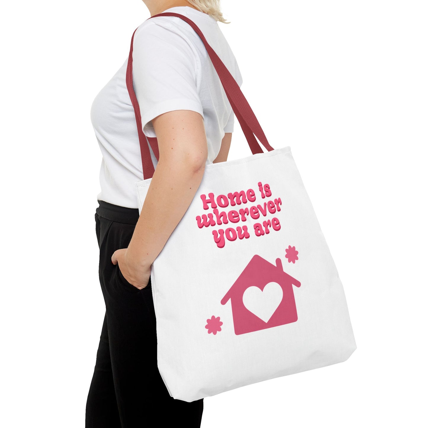 Valentine Love Tote Bag — Romantic Heart Print