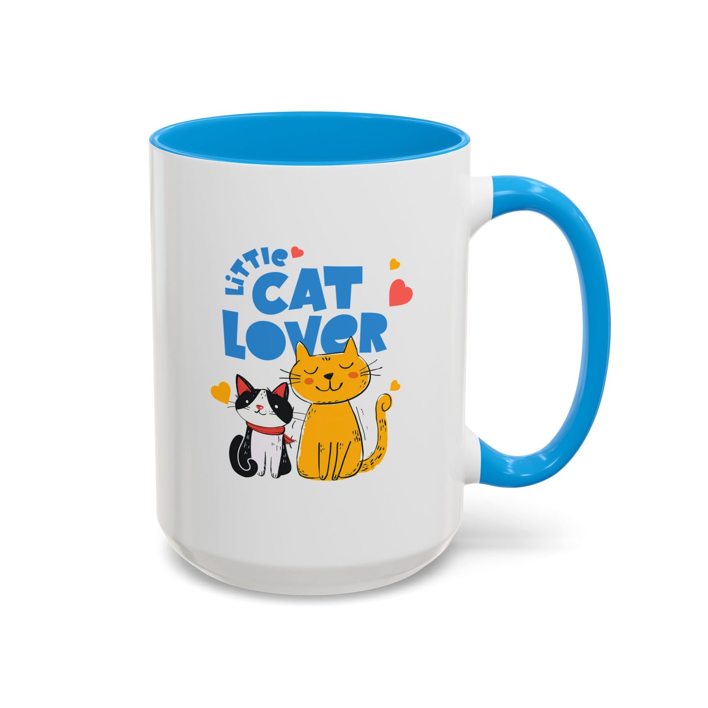Cat Lover Mug — Colorful 11oz/15oz Ceramic Coffee Cup (Little Cat Lover Design)