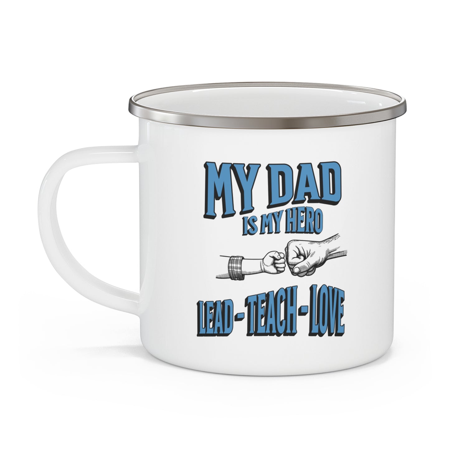 Mug for Hero Dad - Happy Father's Day Enamel Camping Mug
