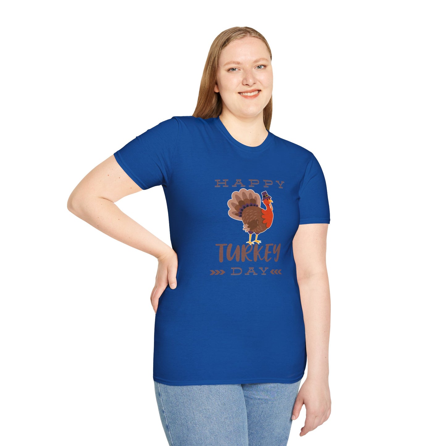 Thanksgiving Unisex Softstyle T-Shirt - Festive Fall Holiday Design
