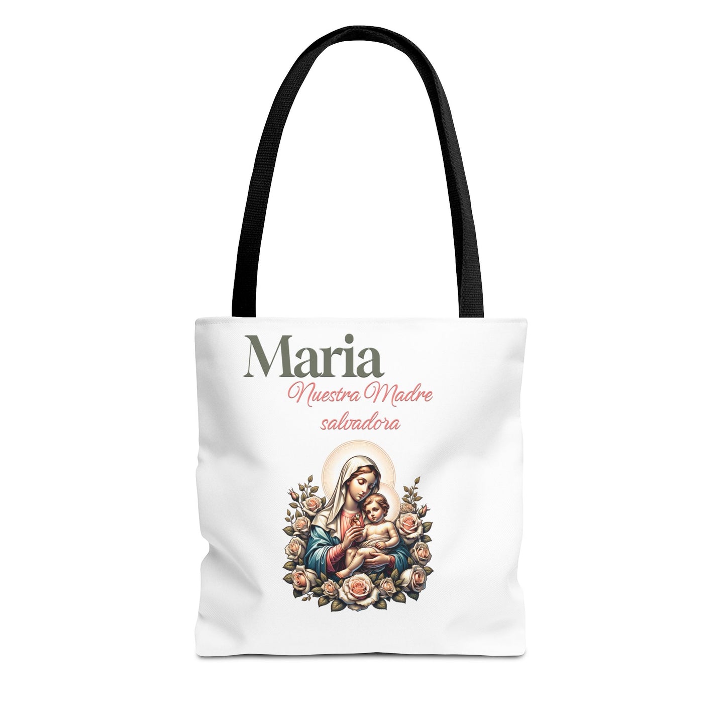Faith Maria Jesus Tote Bag — Religious Faith All-Over Print Tote