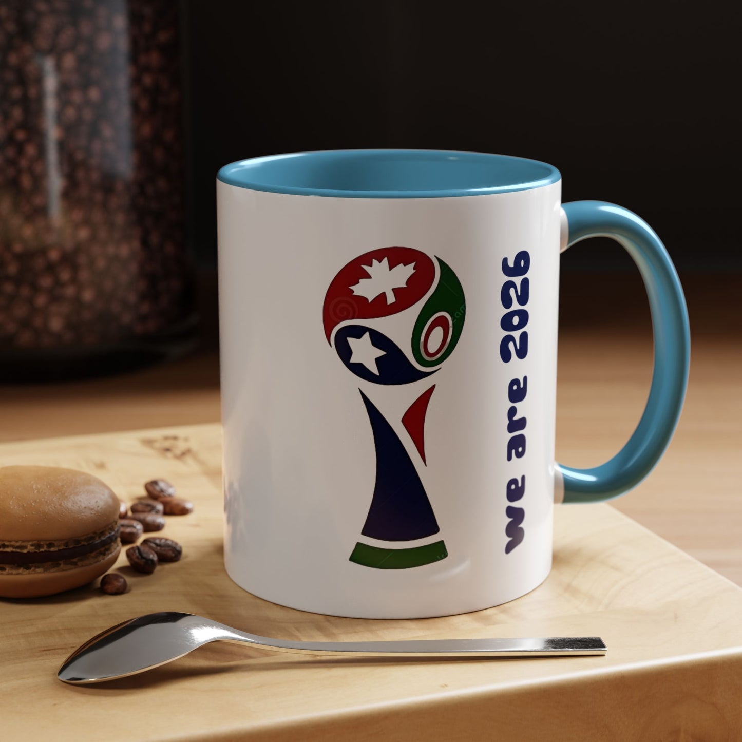 World Cup 2026 Accent Coffee Mug — 'We Are 2026' Soccer Fan Gift