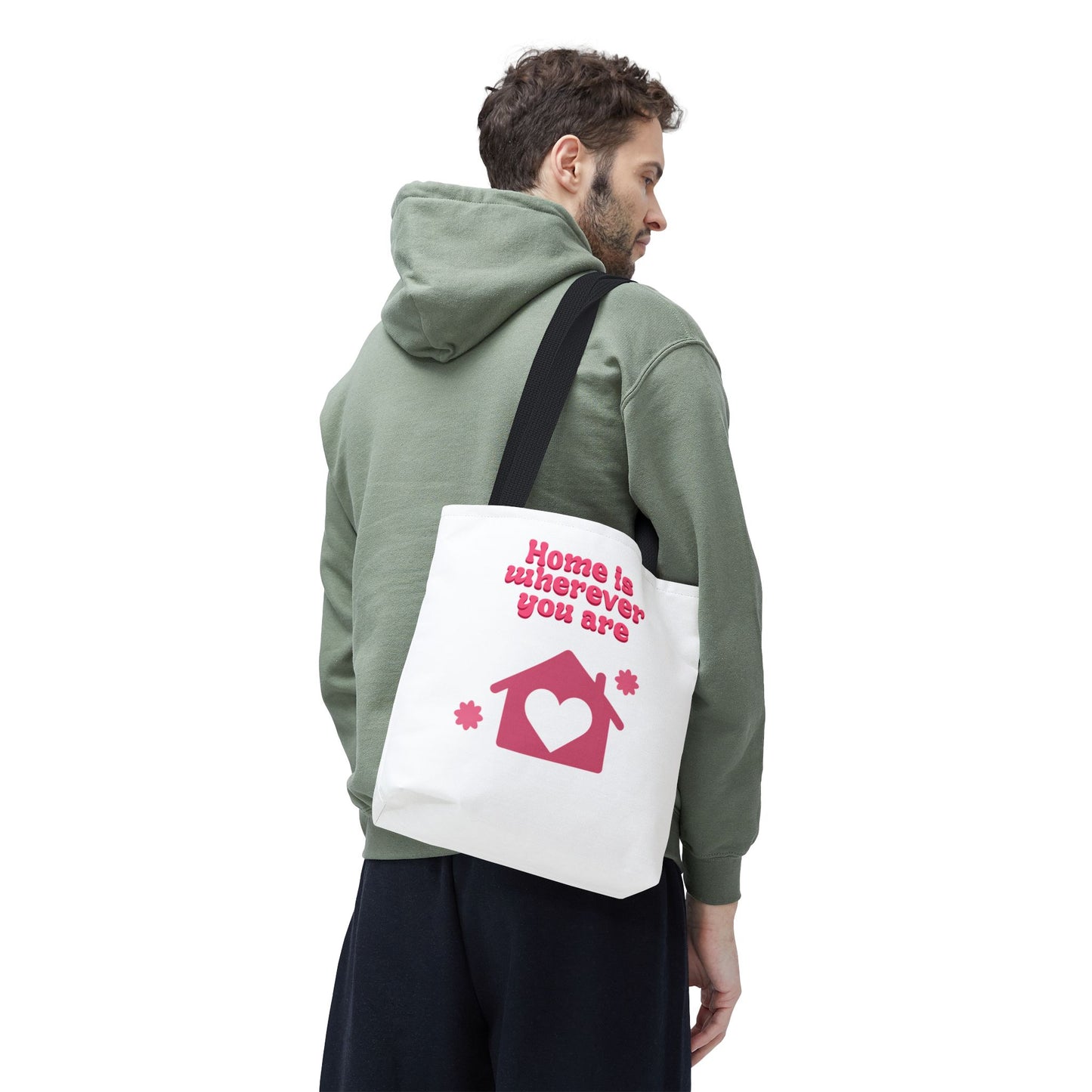 Valentine Love Tote Bag — Romantic Heart Print