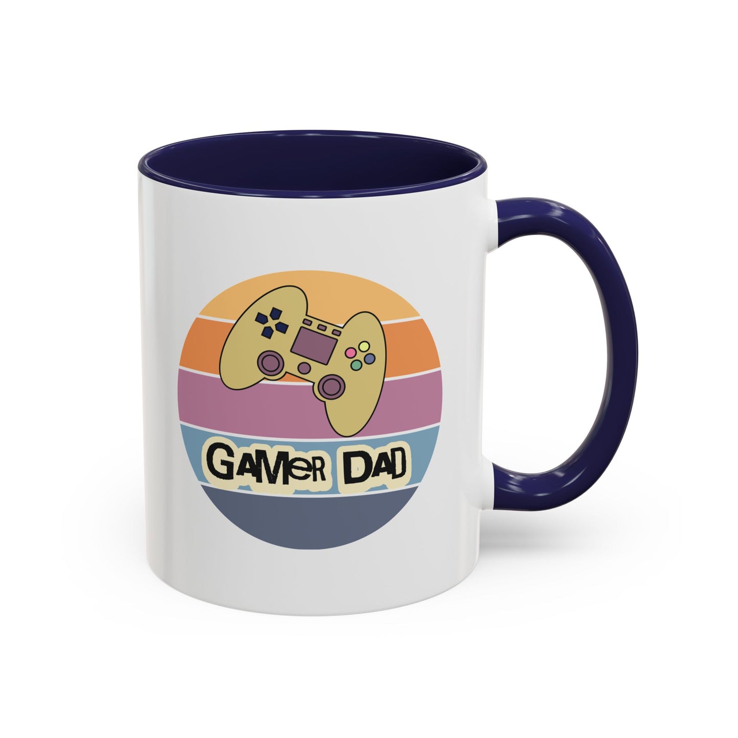 Gamer Dad Coffee Mug — Retro Controller Accent Mug (11/15 oz)