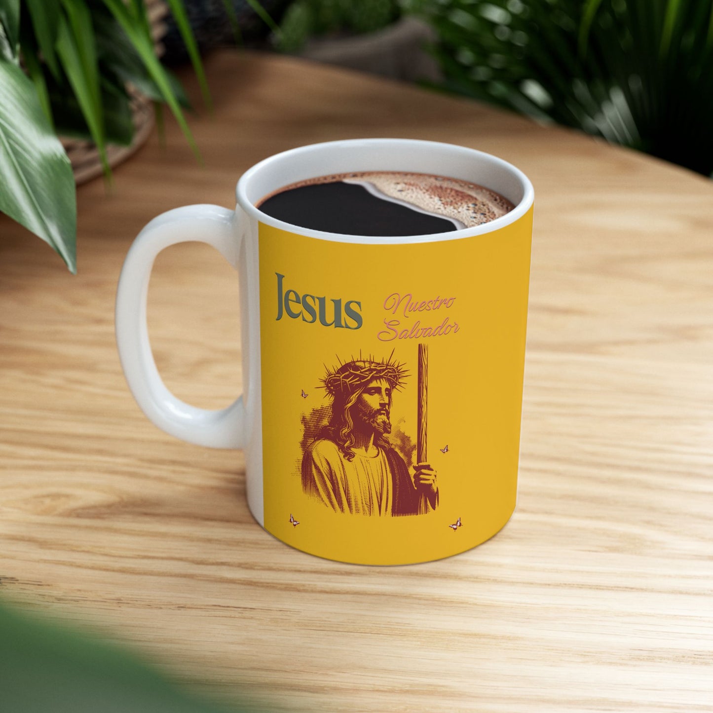 Jesus Loves Me Yellow Inspirational Ceramic Mug (11oz, 15oz)