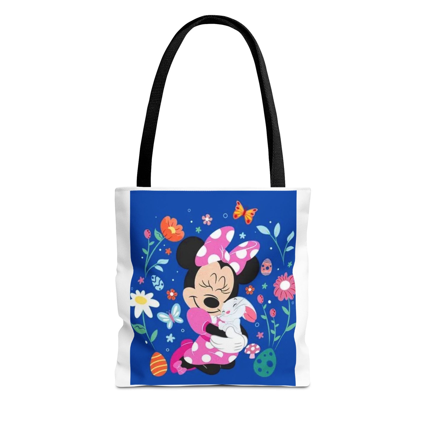 Floral Minnie Bunny Tote Bag — Cute Easter Canvas Carryall