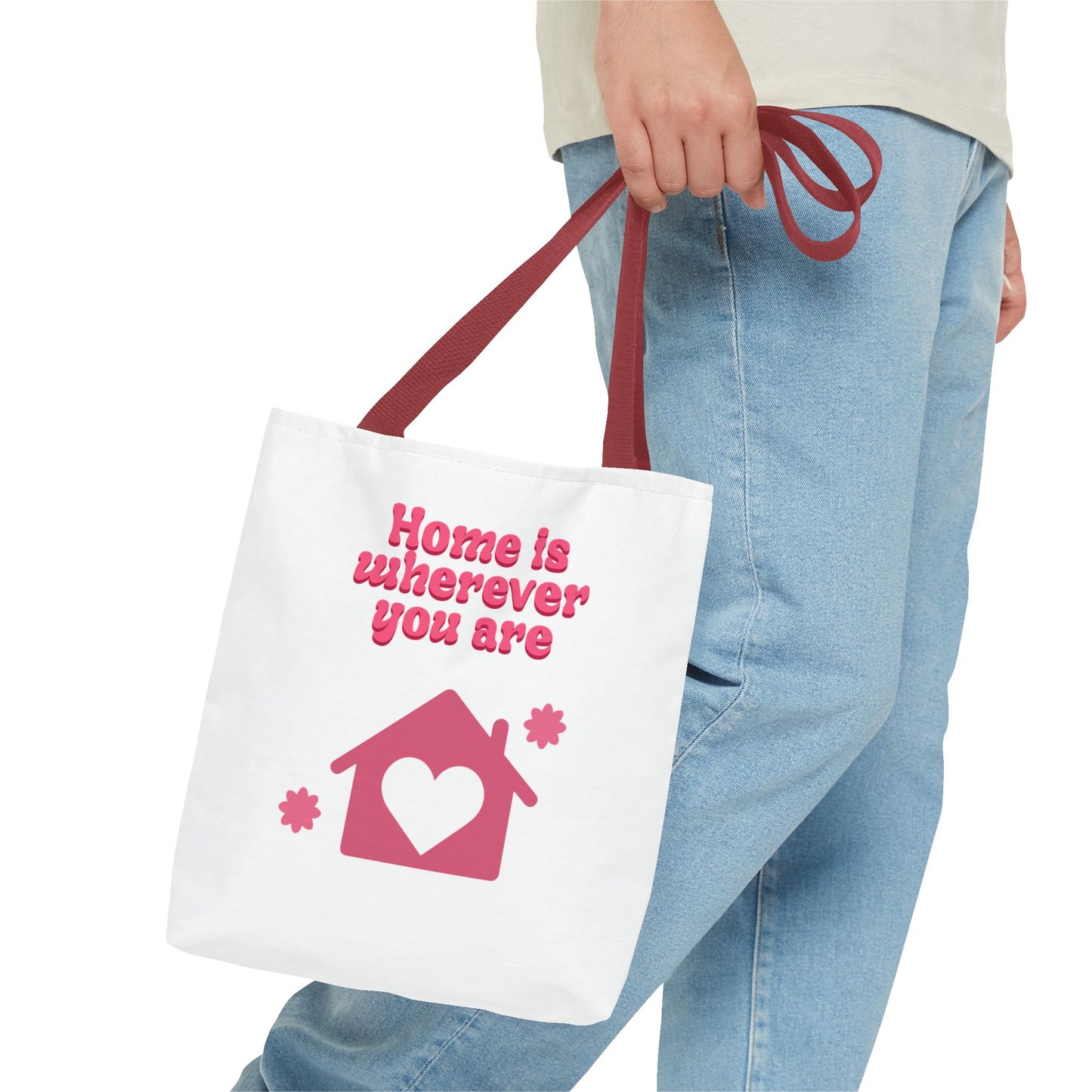 Valentine Love Tote Bag — Romantic Heart Print