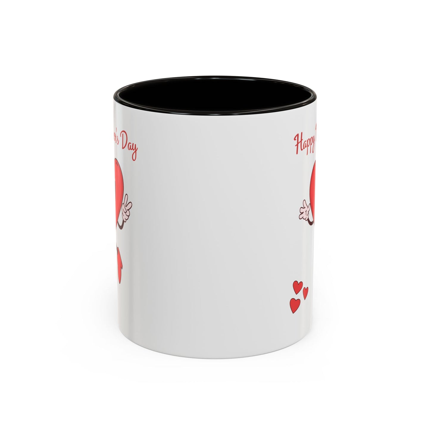 Happy Mother's Day Heart Mug — Cute Retro Heart Mom Coffee Cup (11oz, 15oz)