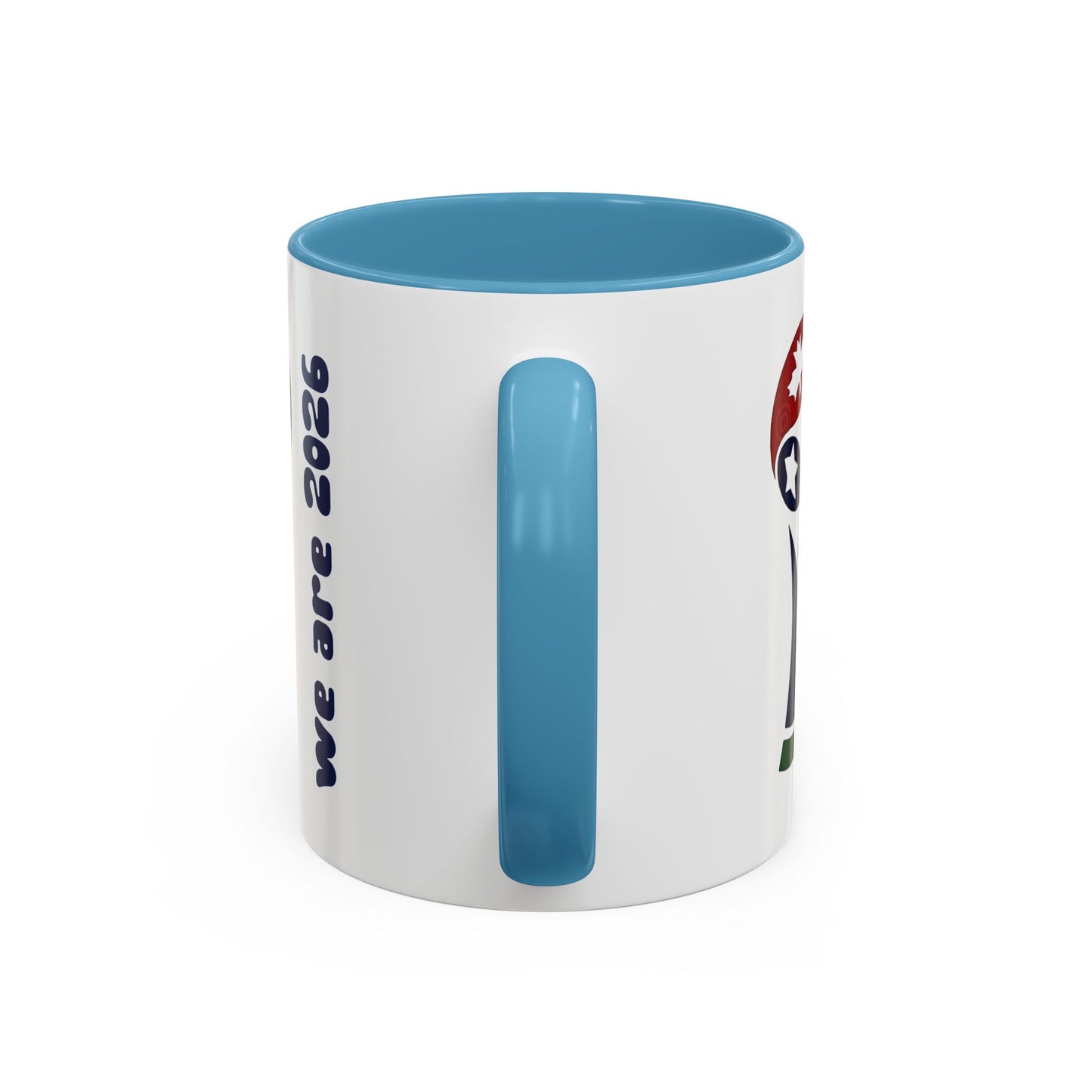 World Cup 2026 Accent Coffee Mug — 'We Are 2026' Soccer Fan Gift