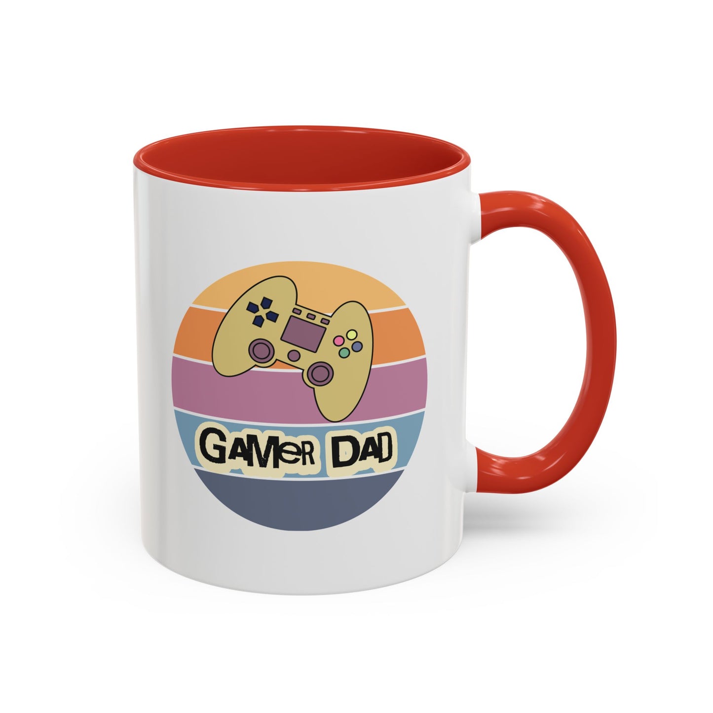 Gamer Dad Coffee Mug — Retro Controller Accent Mug (11/15 oz)