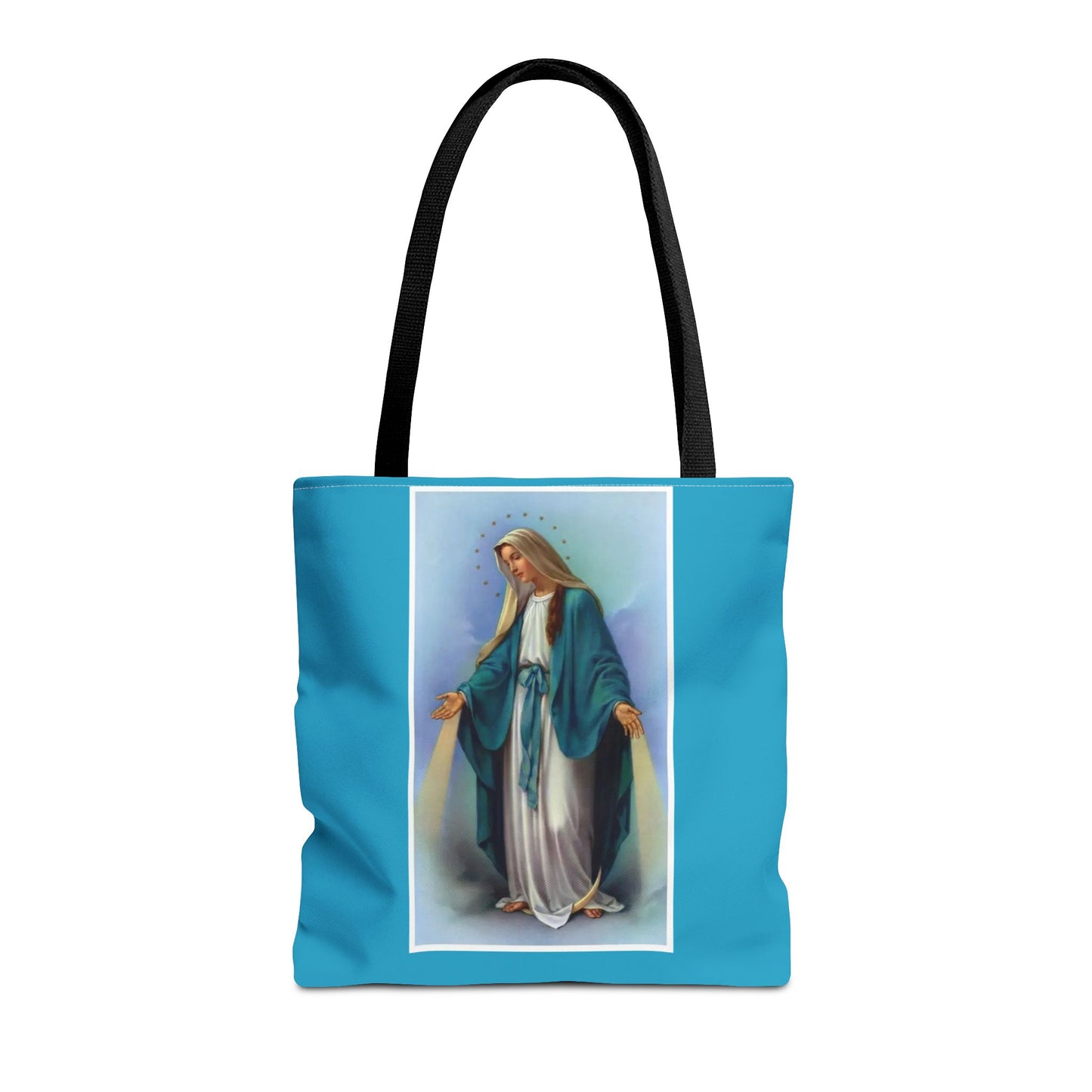 Virgin Mary Religious Tote Bag — Catholic Madonna AOP Shoulder Tote