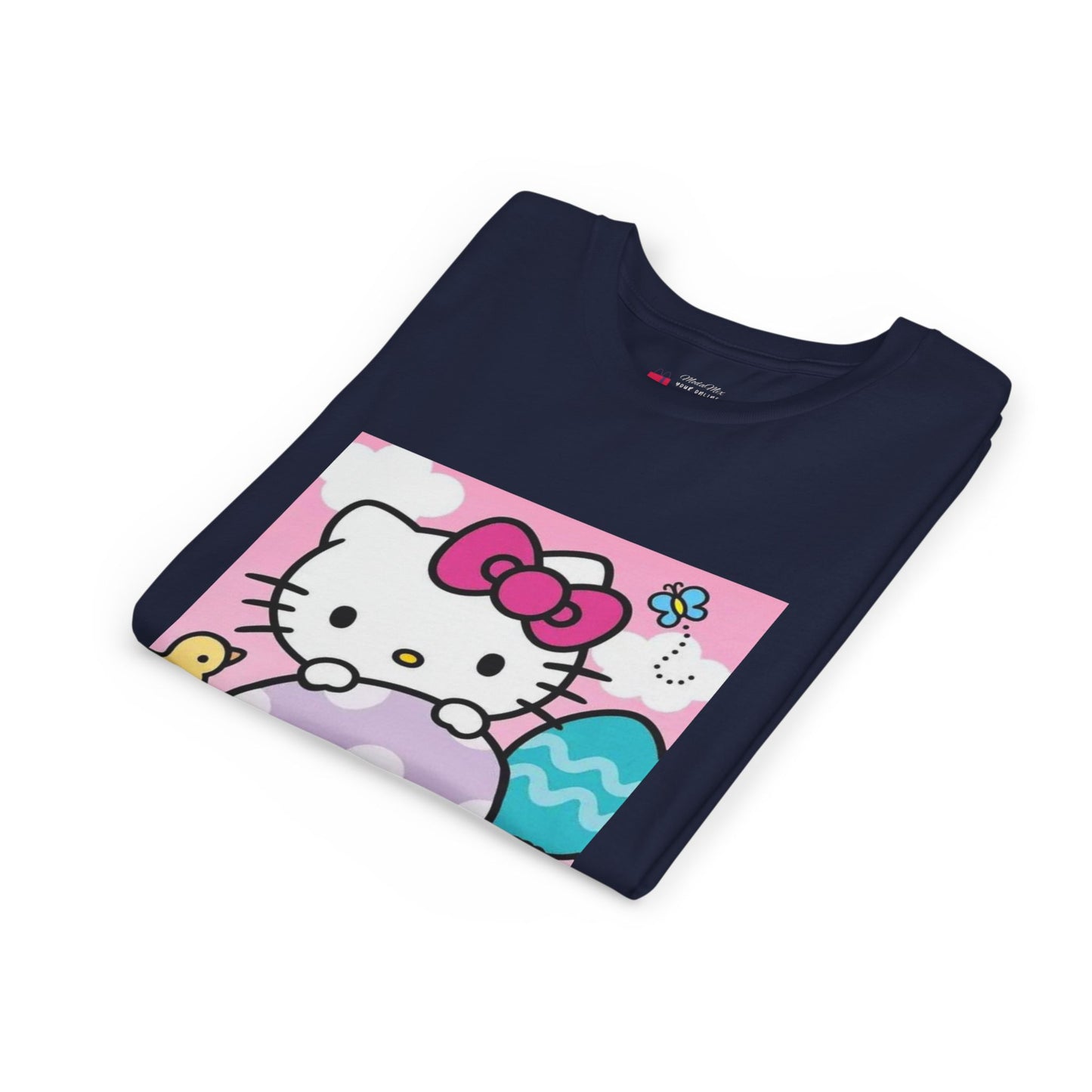 Hello Kitty Easter Youth Tee — Cute Bunny & Eggs Spring Shirt
