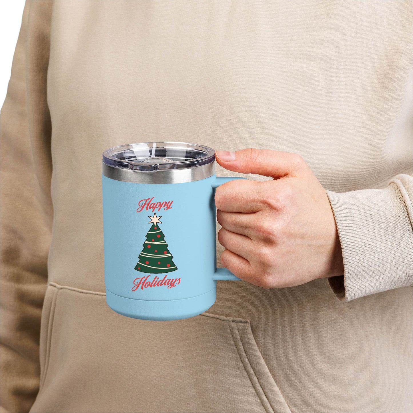 Christmas Coffee Mug Tumbler, 15oz