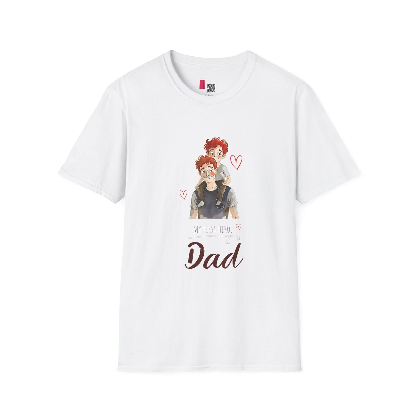 Dad and Son Cartoon Portrait T-Shirt — Cute Father’s Day Gift
