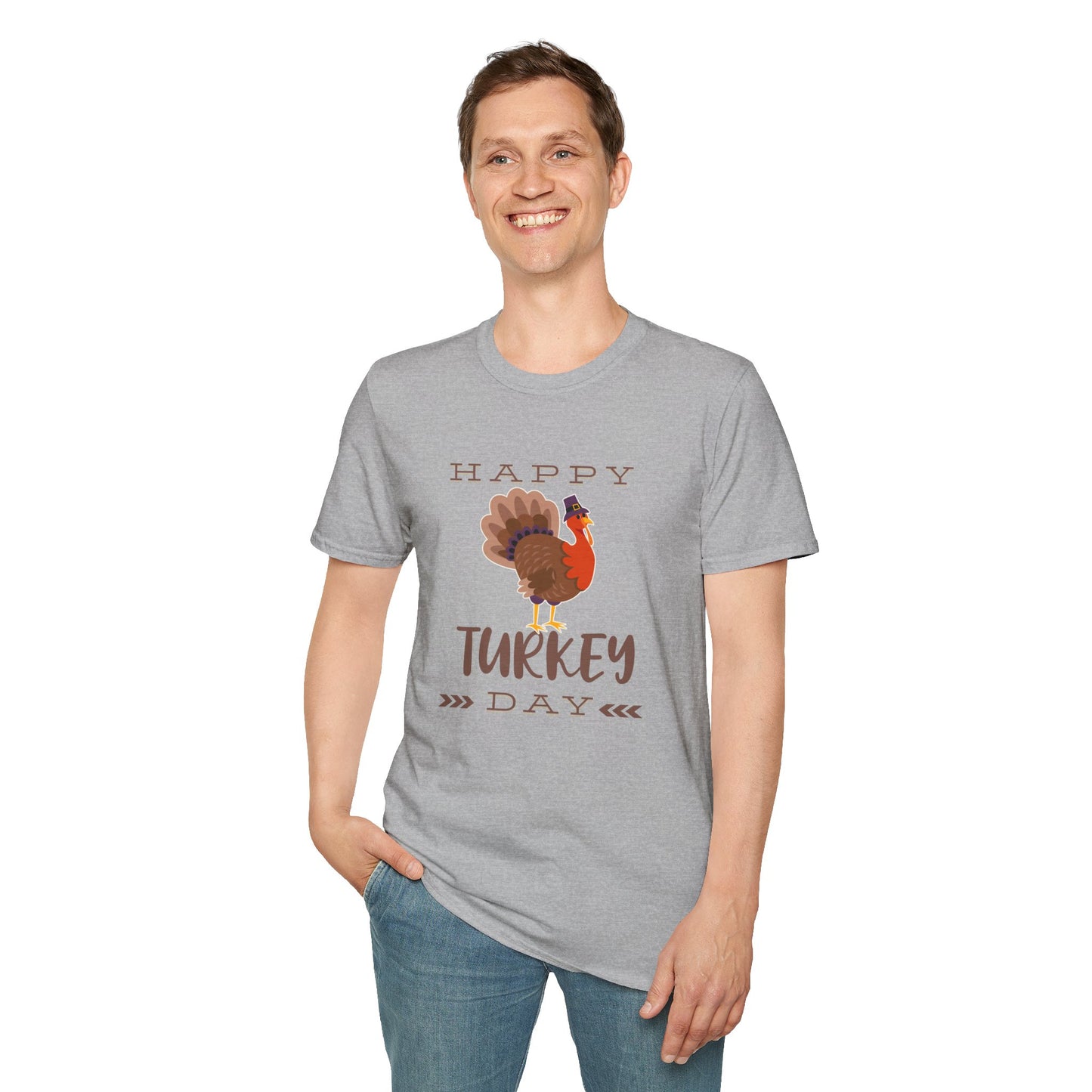 Thanksgiving Unisex Softstyle T-Shirt - Festive Fall Holiday Design