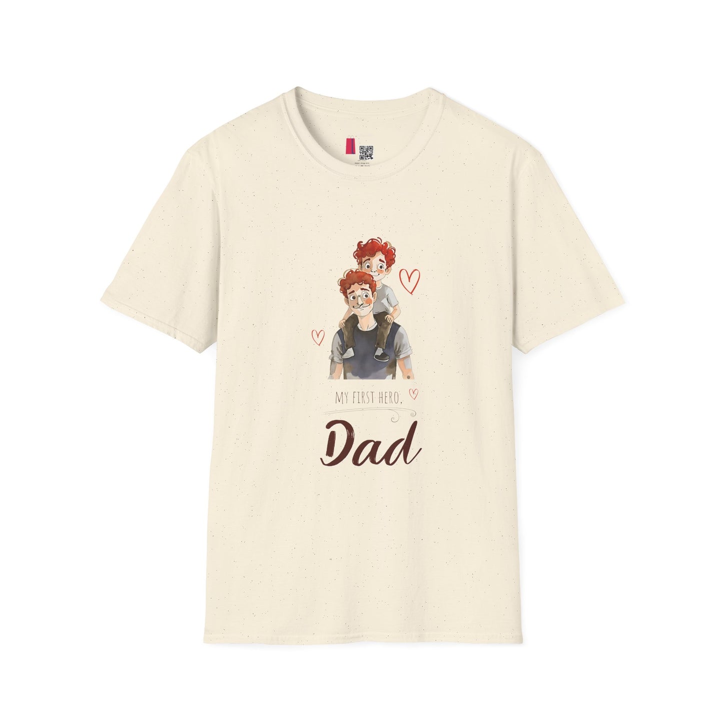 Dad and Son Cartoon Portrait T-Shirt — Cute Father’s Day Gift