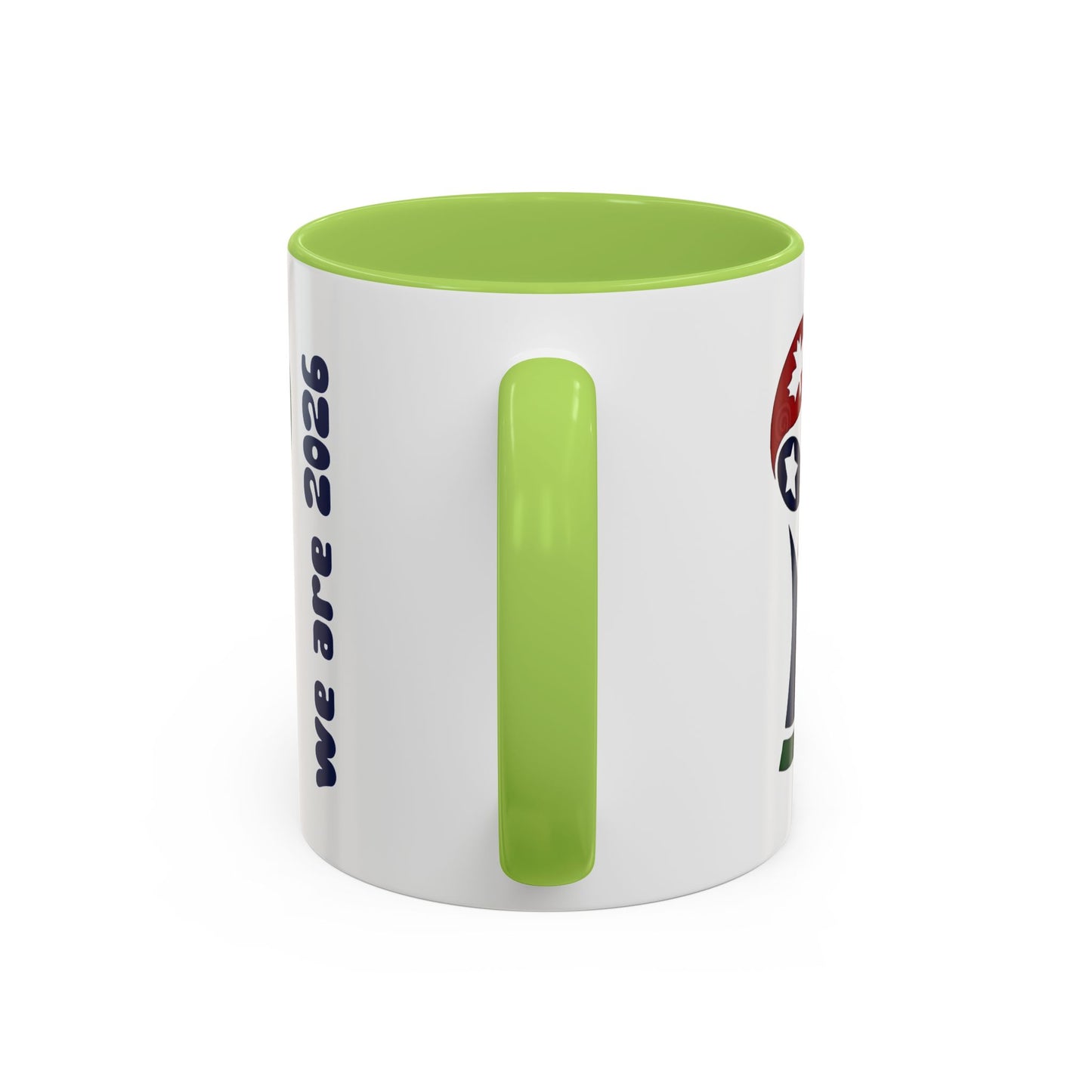World Cup 2026 Accent Coffee Mug — 'We Are 2026' Soccer Fan Gift