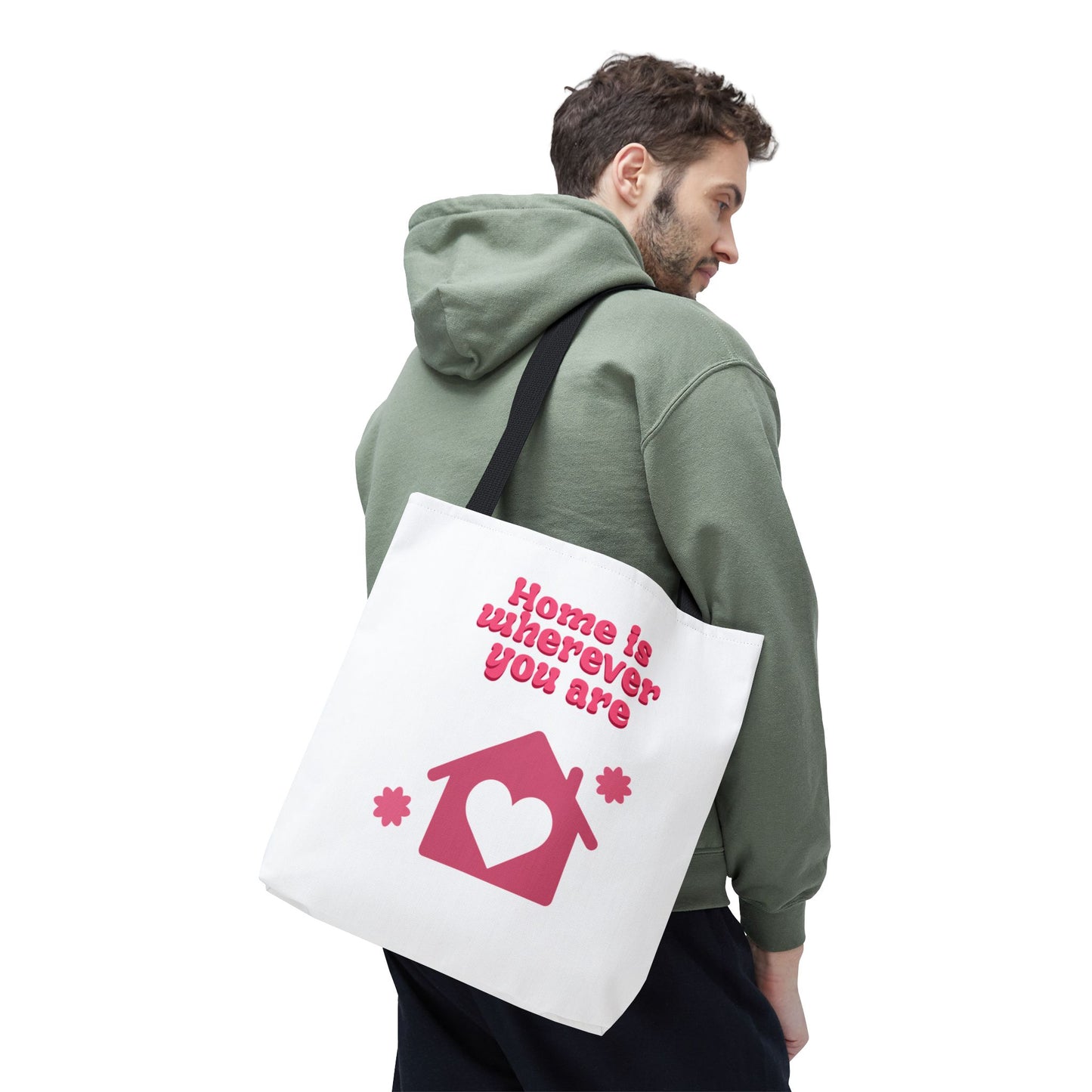 Valentine Love Tote Bag — Romantic Heart Print