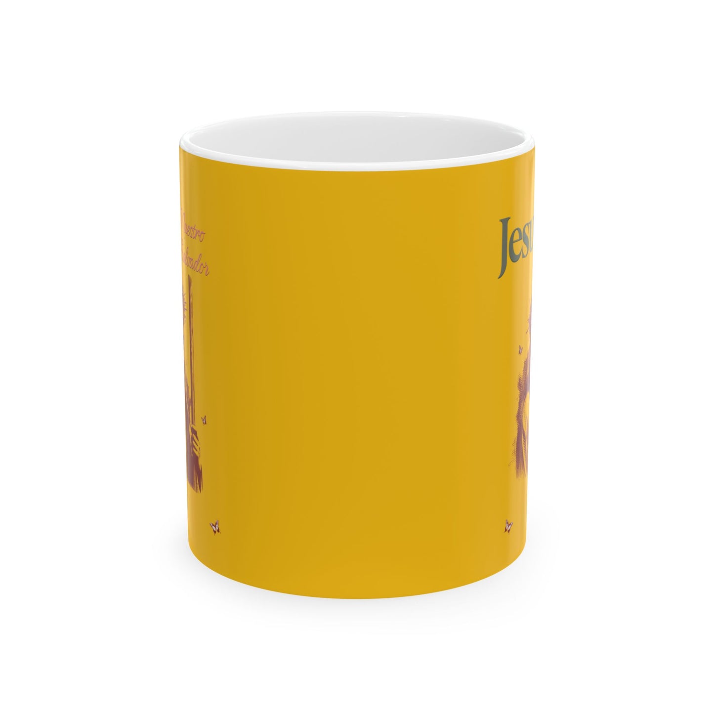 Jesus Loves Me Yellow Inspirational Ceramic Mug (11oz, 15oz)