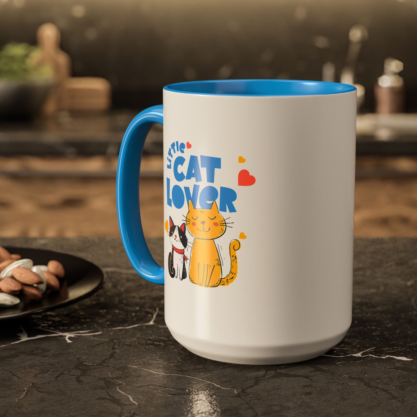 Cat Lover Mug — Colorful 11oz/15oz Ceramic Coffee Cup (Little Cat Lover Design)