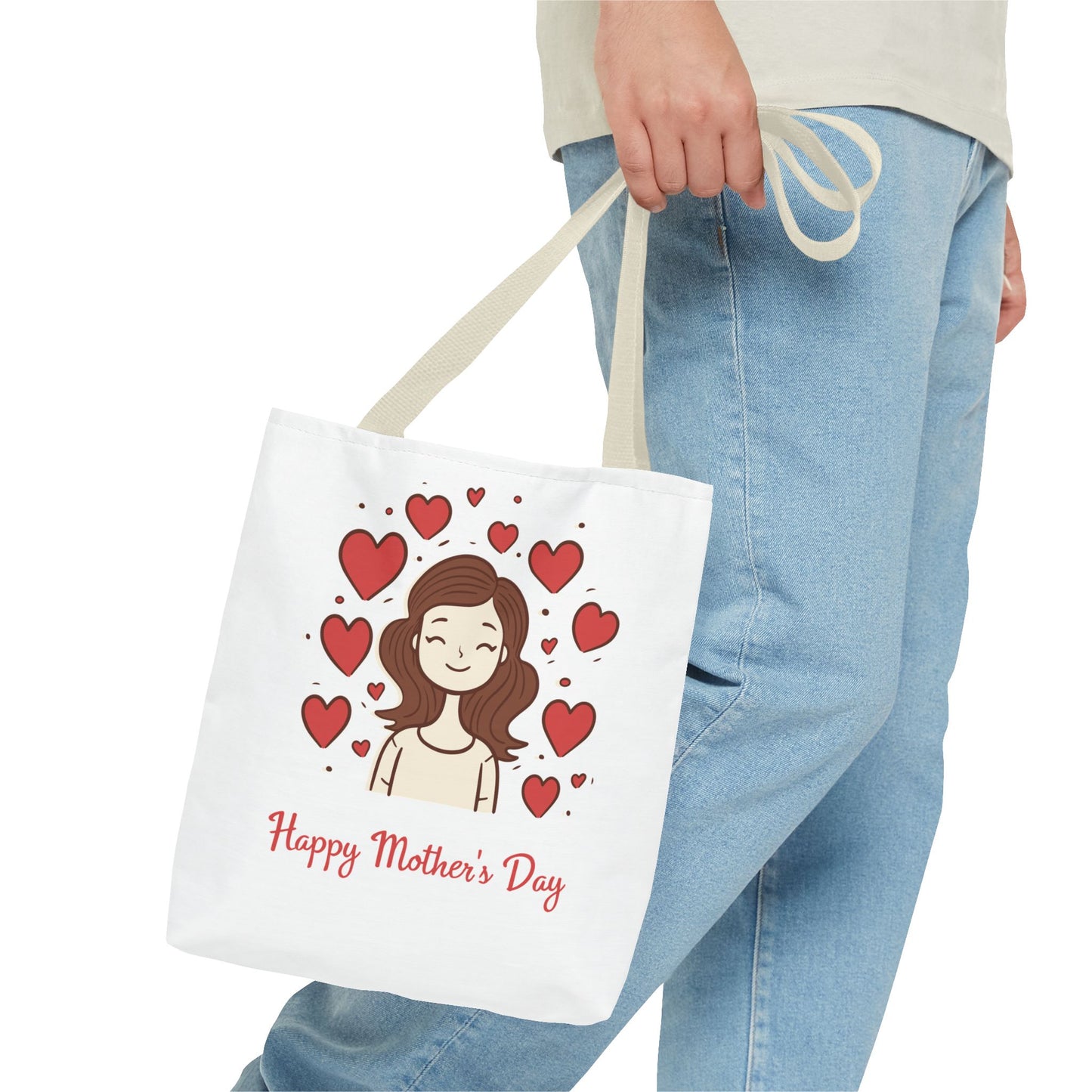 Mother's Day Hearts Tote Bag — Happy Mother's Day Gift Tote