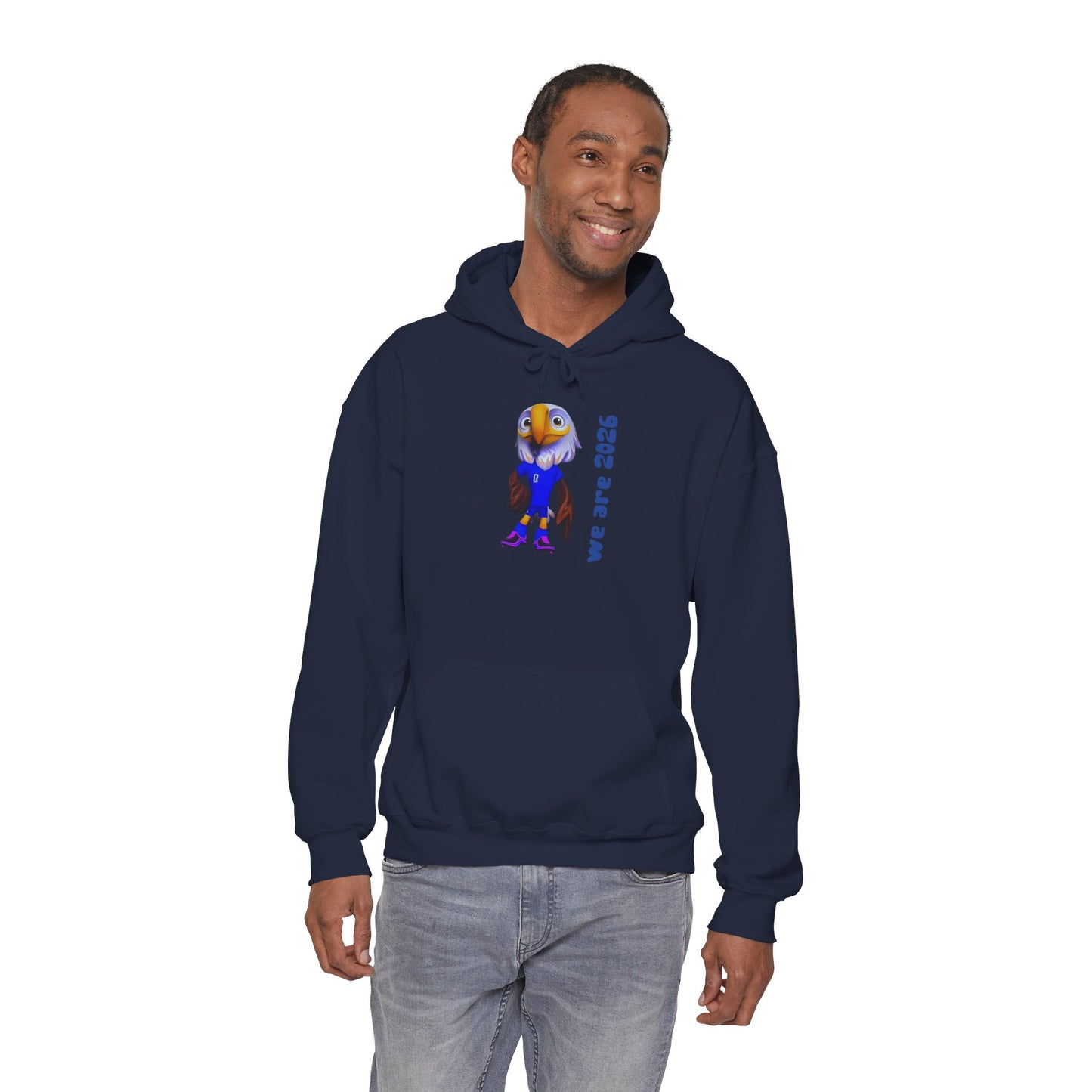World Cup 2026 USA Eagle Mascot Hoodie — 'We Are 2026' Graphic Pullover