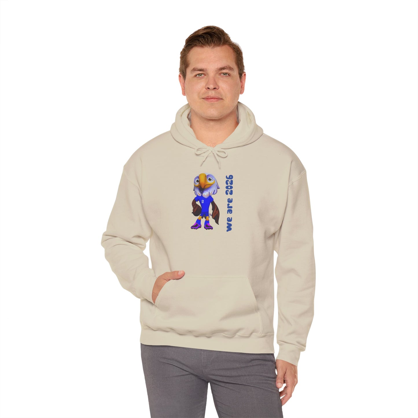 World Cup 2026 USA Eagle Mascot Hoodie — 'We Are 2026' Graphic Pullover