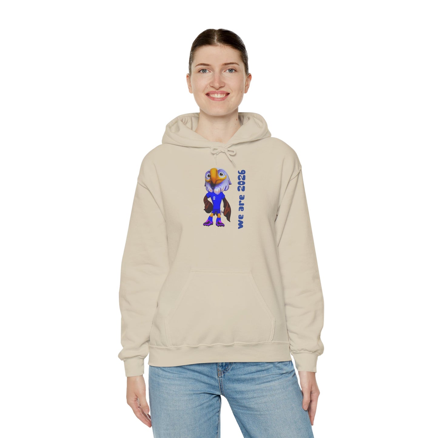 World Cup 2026 USA Eagle Mascot Hoodie — 'We Are 2026' Graphic Pullover