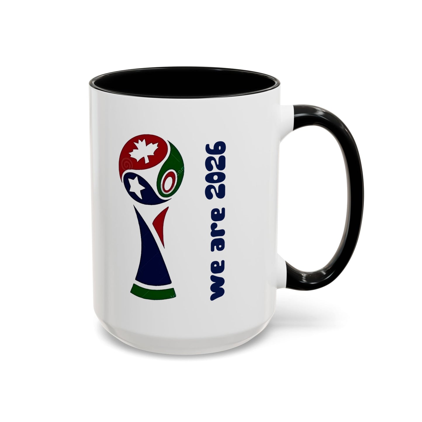 World Cup 2026 Accent Coffee Mug — 'We Are 2026' Soccer Fan Gift