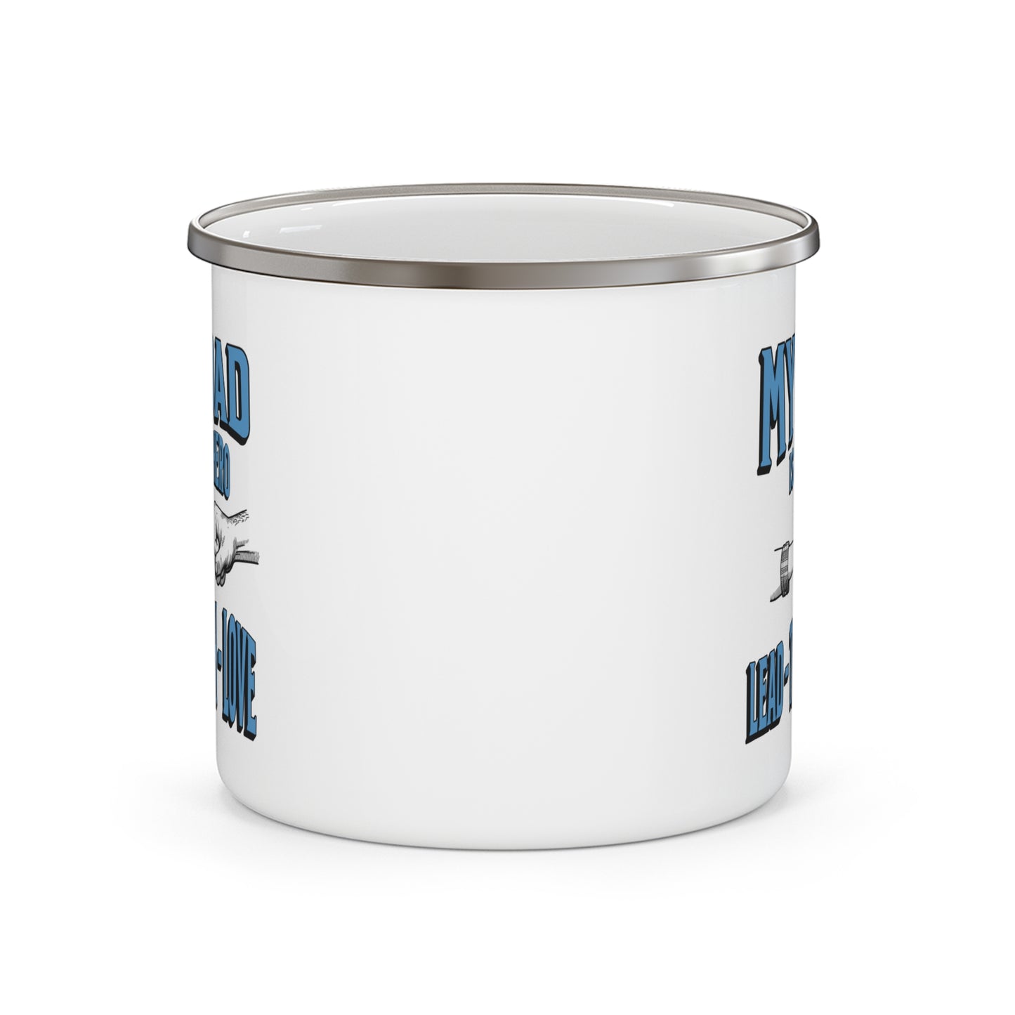 Mug for Hero Dad - Happy Father's Day Enamel Camping Mug