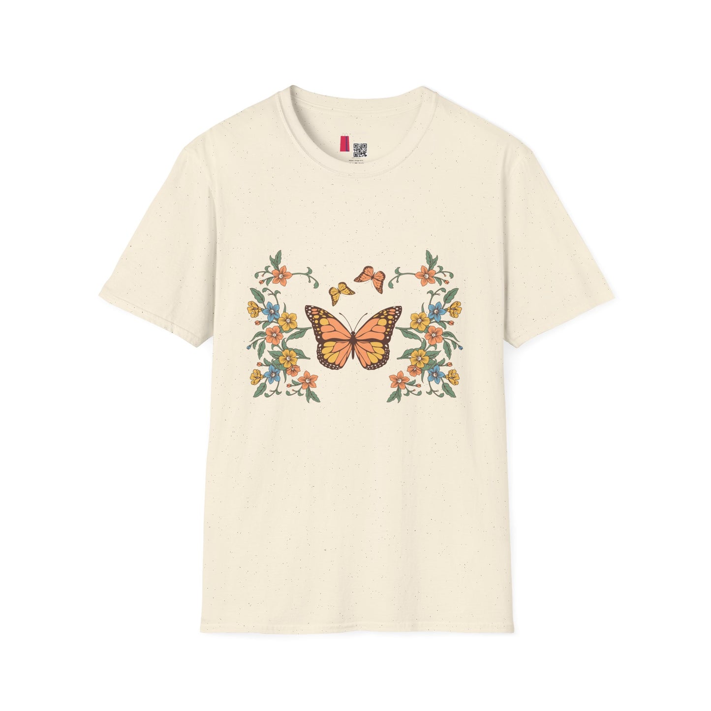 Monarch Butterfly Floral Tee — Vintage Botanical Butterfly T-Shirt