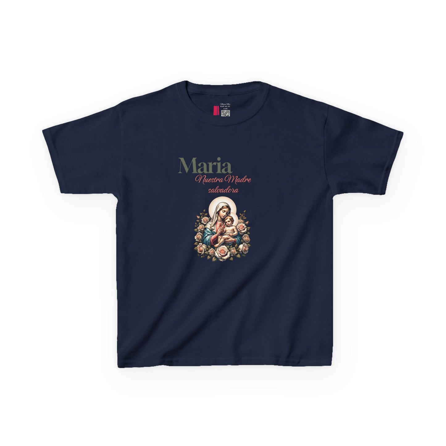 Kids Maria Virgen Faith T-Shirt — Religious Catholic Children's Tee