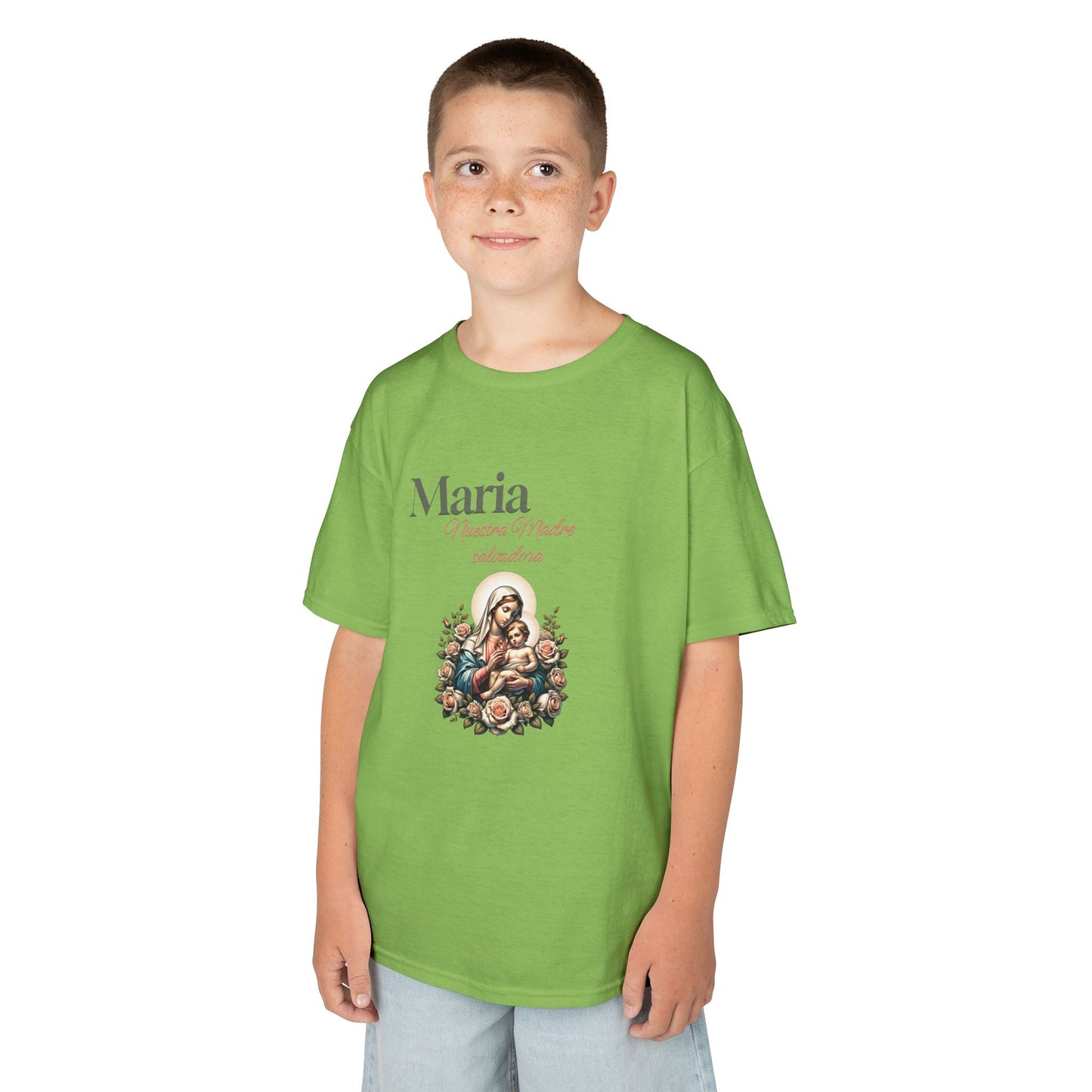 Kids Maria Virgen Faith T-Shirt — Religious Catholic Children's Tee