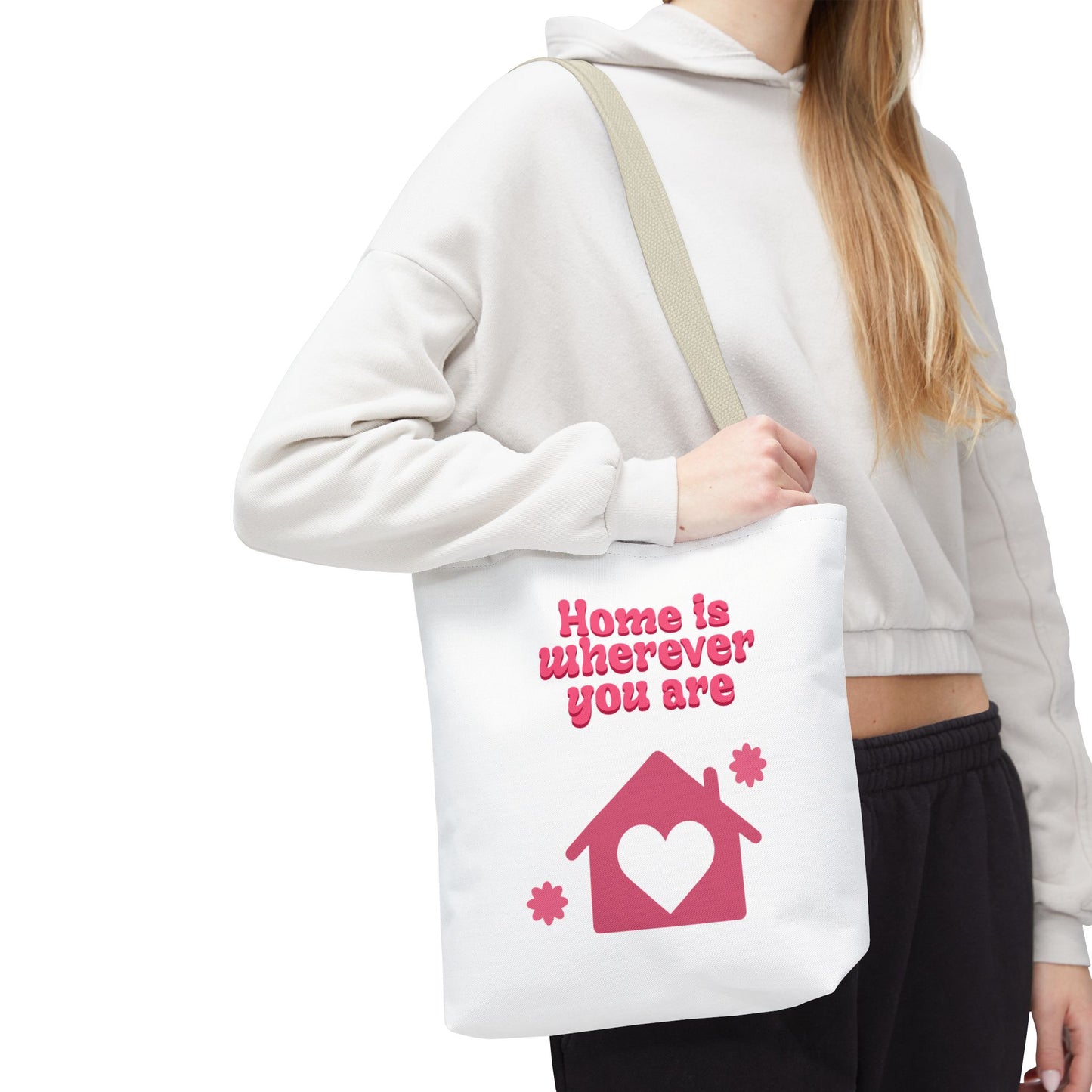 Valentine Love Tote Bag — Romantic Heart Print