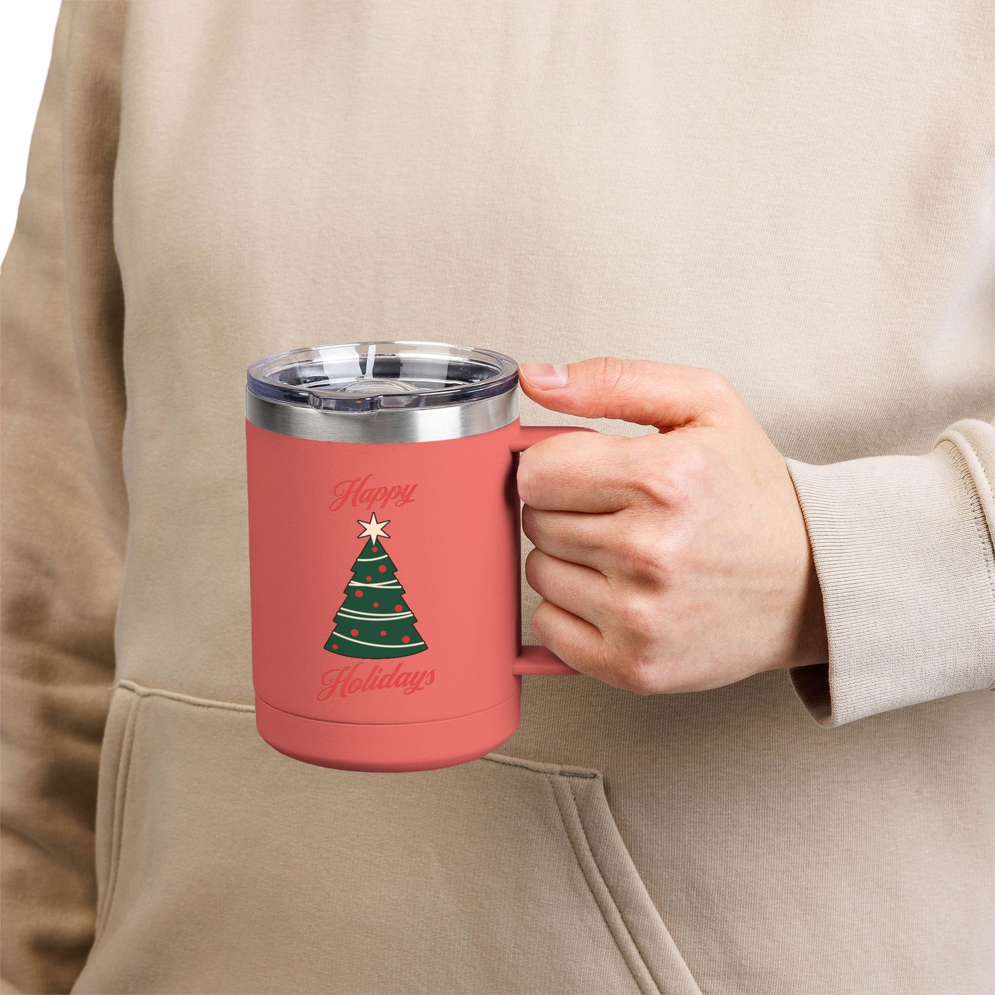 Christmas Coffee Mug Tumbler, 15oz