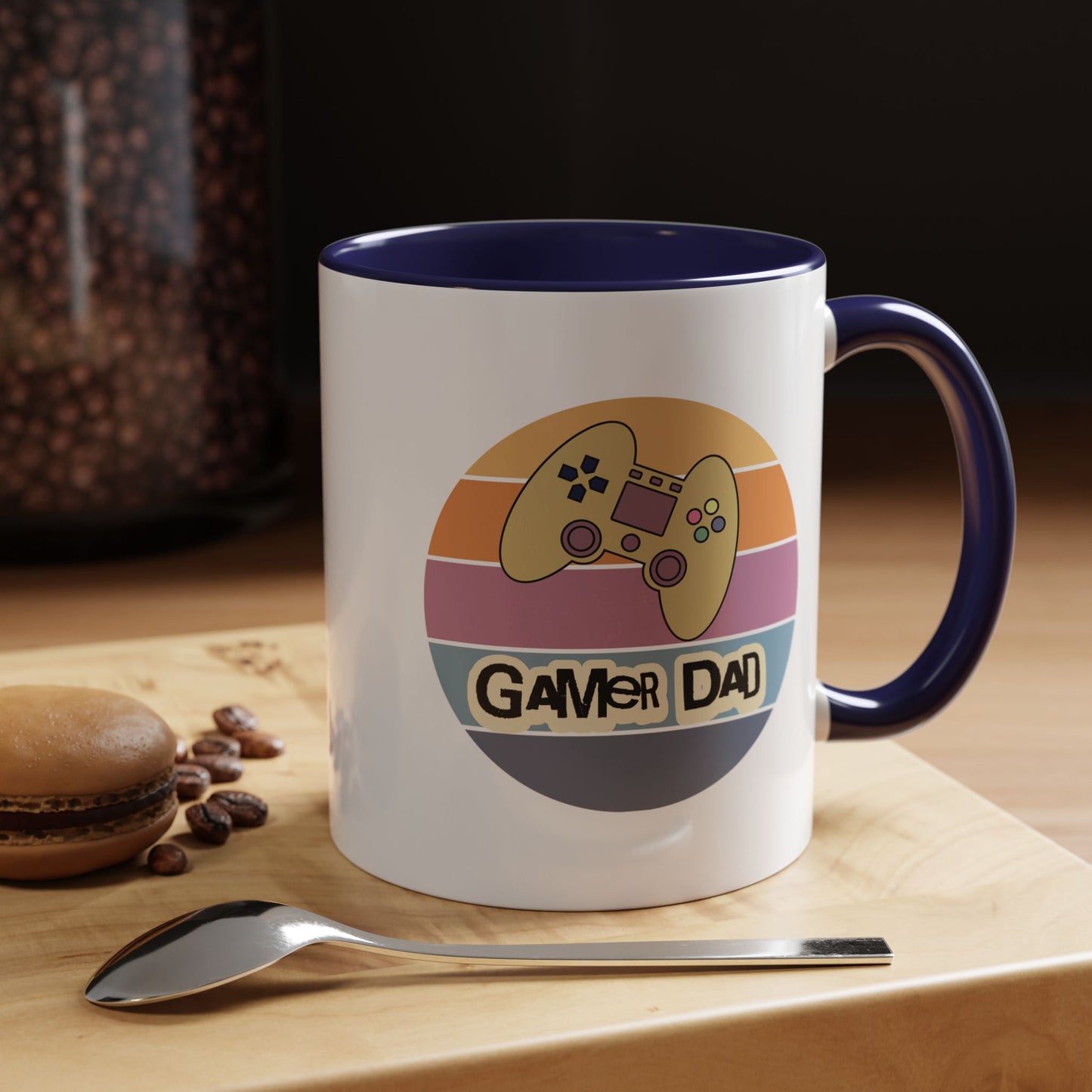 Gamer Dad Coffee Mug — Retro Controller Accent Mug (11/15 oz)